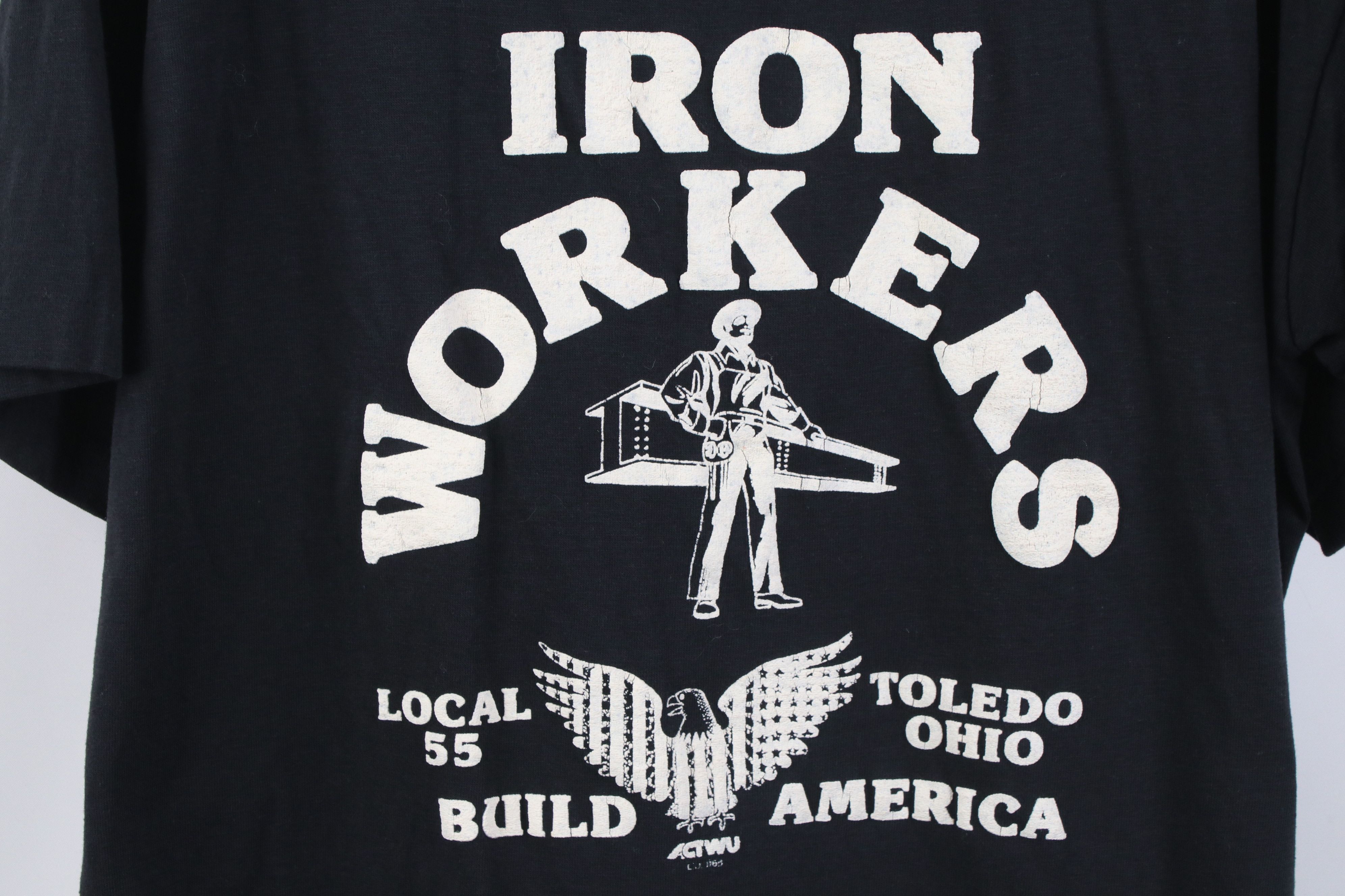 Vintage Vintage 70s 80s Workers Local 55 Union Toledo T-Shirt USA Size US XXL / EU 58 / 5 - 4 Thumbnail