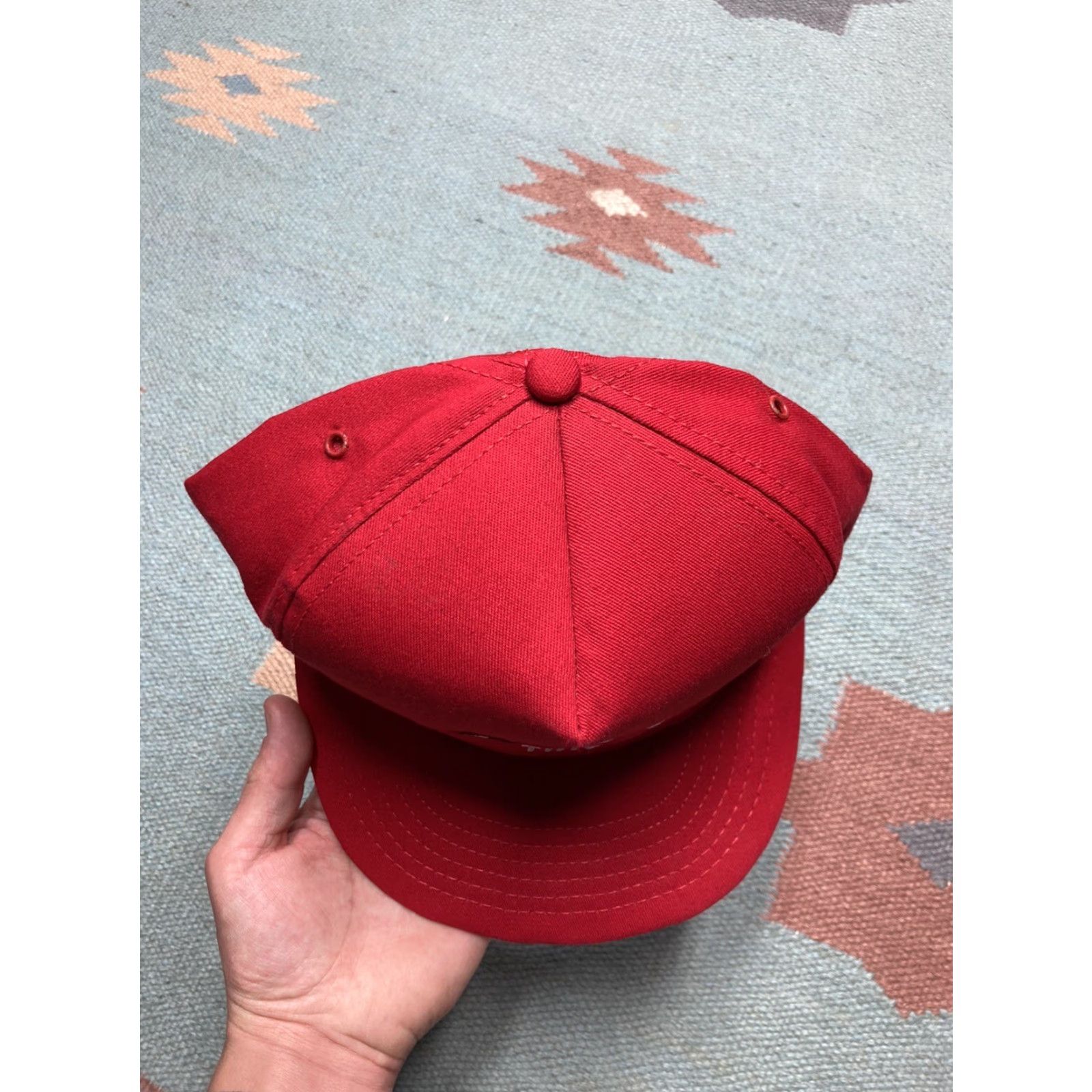 Vintage VINTAGE Snapback Hat Cap NSC Thiem Red Made in USA EUC NOS Tennis Men Adjustable Red USA Snапback Hat Size ONE SIZE - 3 Thumbnail