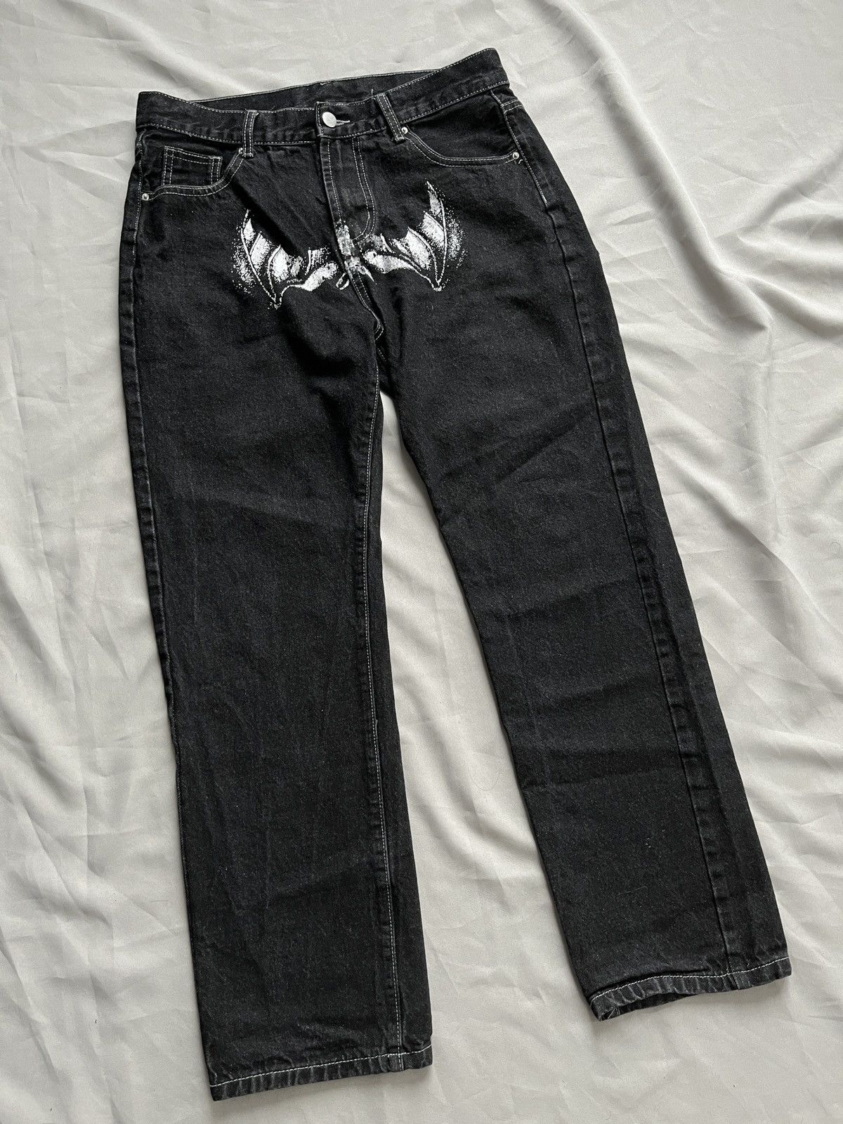 Expert Horror KNOCK KNOCK BAT MICHAEL MYERS Horror Streetwear JEANS Size US 32 / EU 48 - 6 Thumbnail