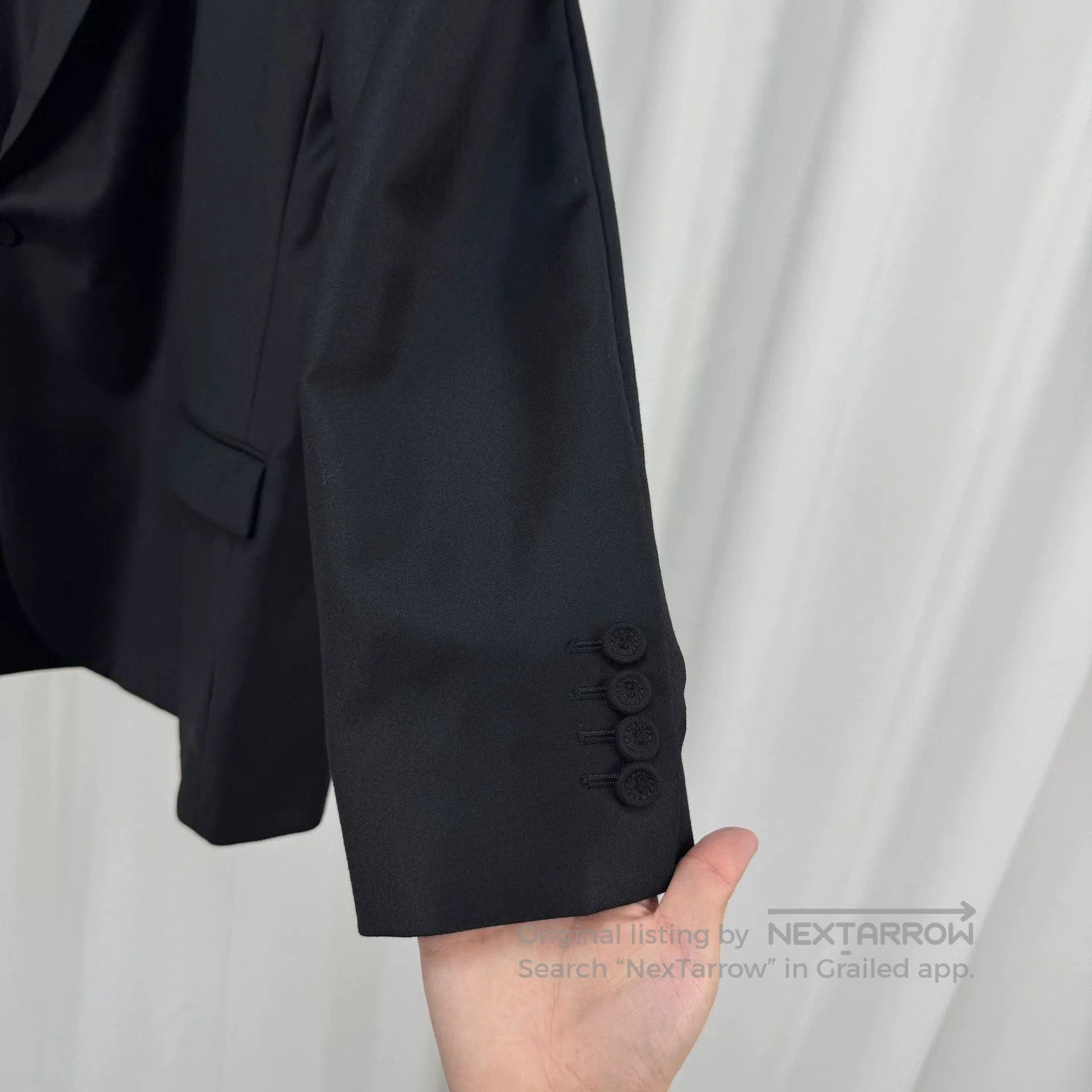 Dior Dior Black Wool Chain Blazer Coat. Size US XXL / EU 58 / 5 - 4 Thumbnail