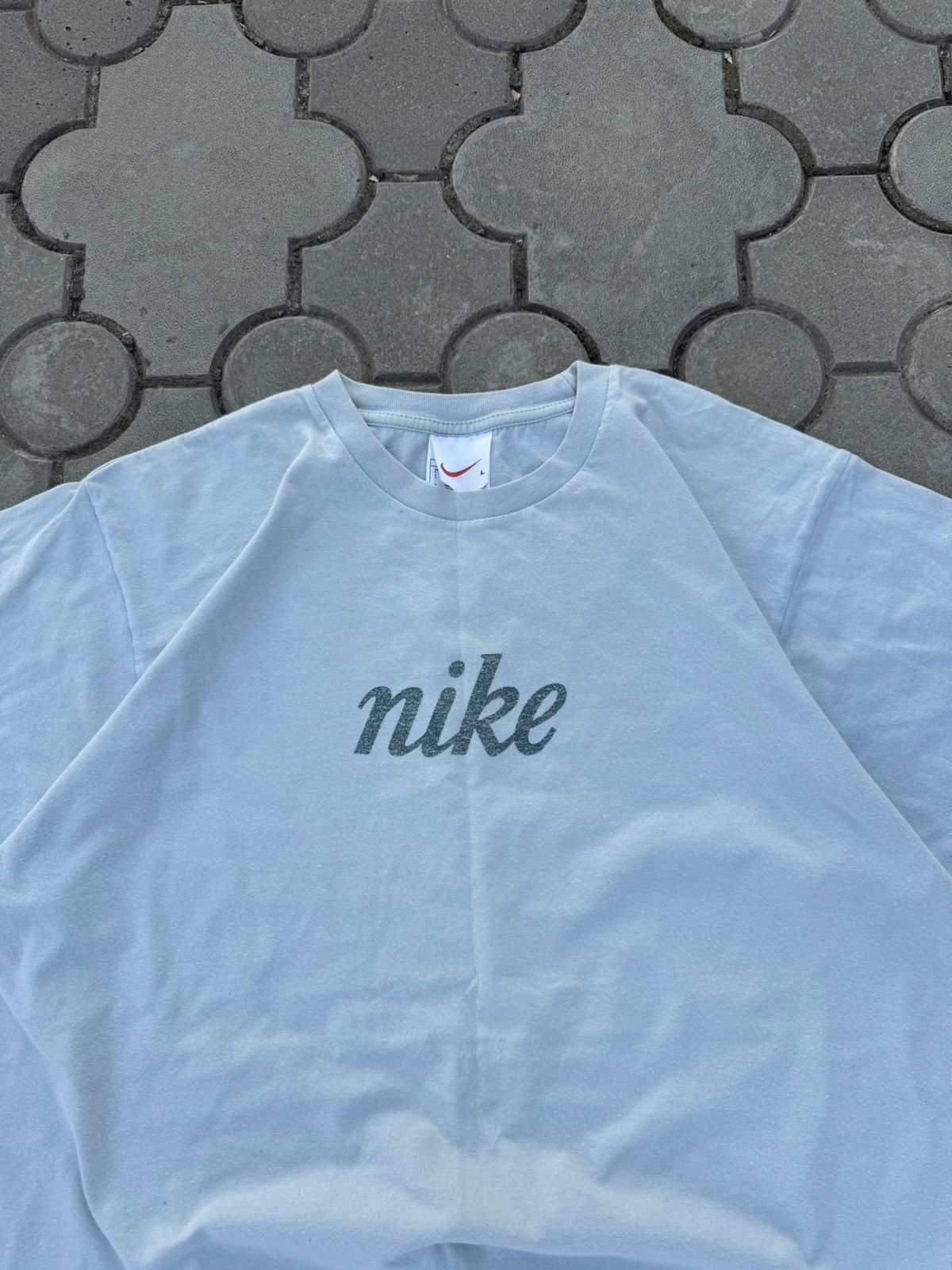 Nike × Vintage Vintage Nike Spell Out Tee Shirt Big Logo Y2K USA Size US L / EU 52-54 / 3 - 2 Thumbnail