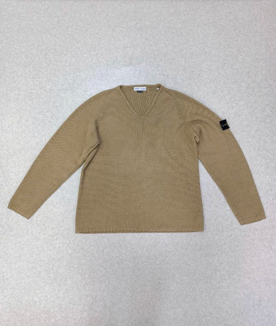 image of Vintage 90’S Stone Island Brown Knit Sweater Sweatshirt, Men's (Size XL)