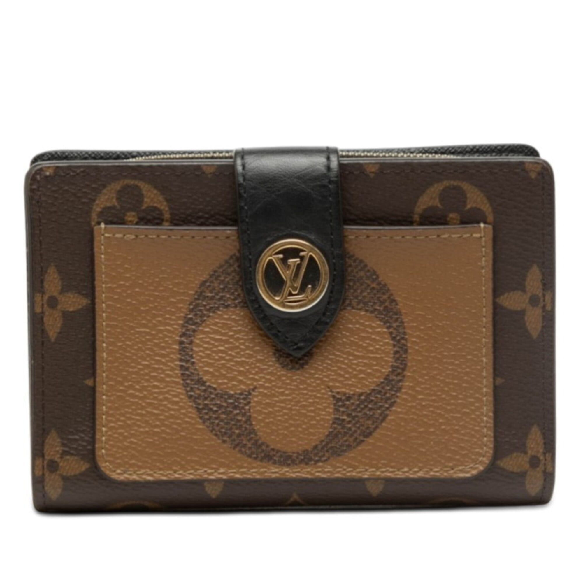 Louis Vuitton Louis Vuitton Monogram Giant Reverse Portefeuille Juliette Bi-fold Wallet M69432 Marron Leather Women's LOUIS VUITTON Size ONE SIZE - 1 Thumbnail