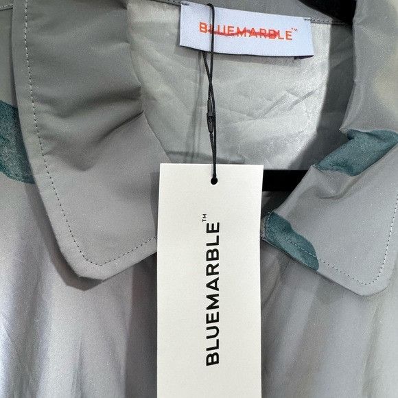 Bluemarble Blue Marble Coach Printed Reflective Jacket Grey Green Men’s Size US XXL / EU 58 / 5 - 3 Thumbnail