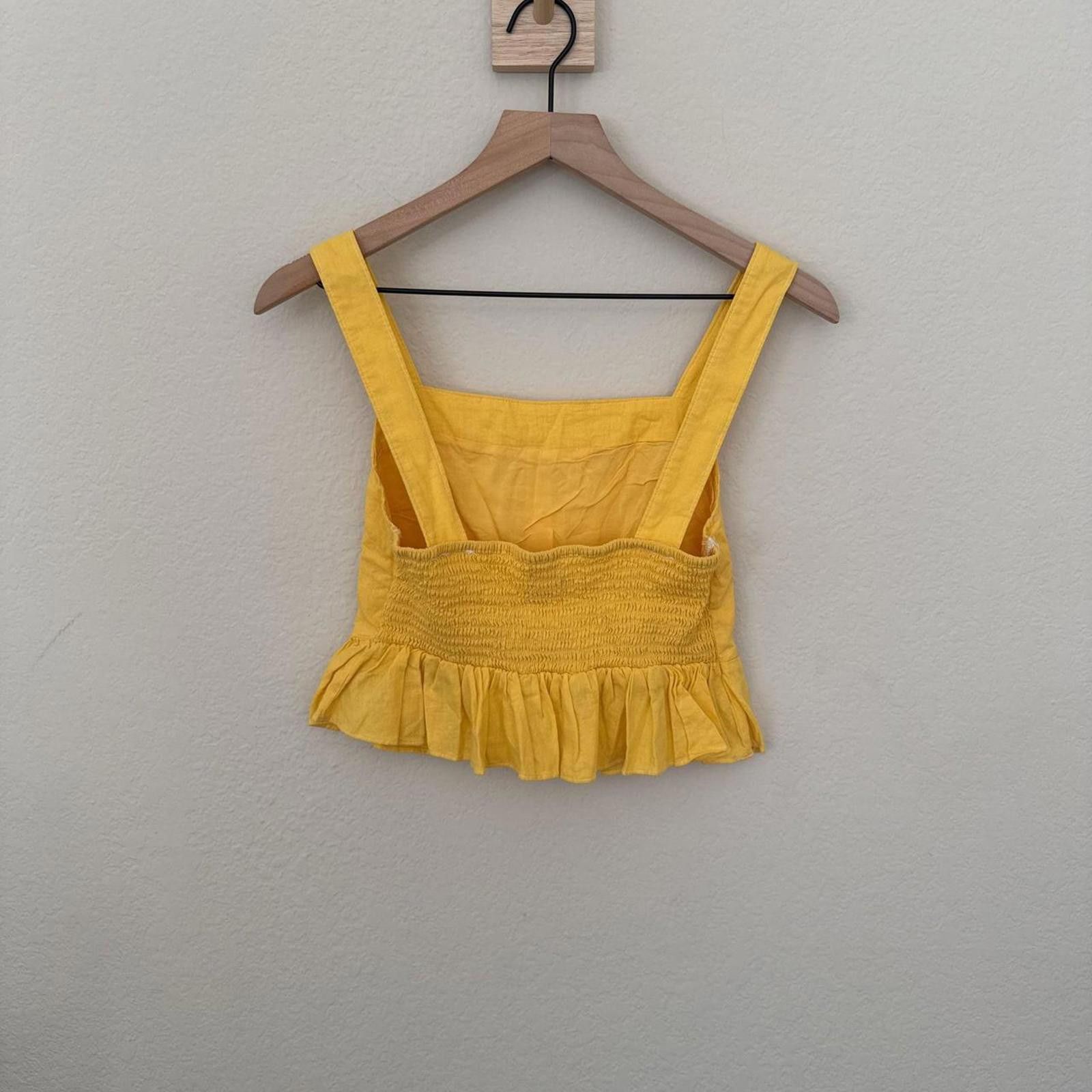 Urban Outfitters Urban Outfitters Crop Top Women's S Yellow Ruffled NWT Size S / US 4 / IT 40 - 3 Thumbnail