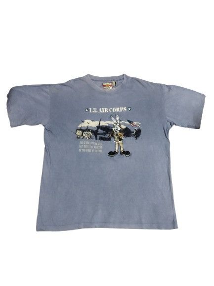 Vintage Vintage Looney Tunes LT Air Corps Bugs Bunny Embroidered Tee Size US XL / EU 56 / 4 - 1 Thumbnail