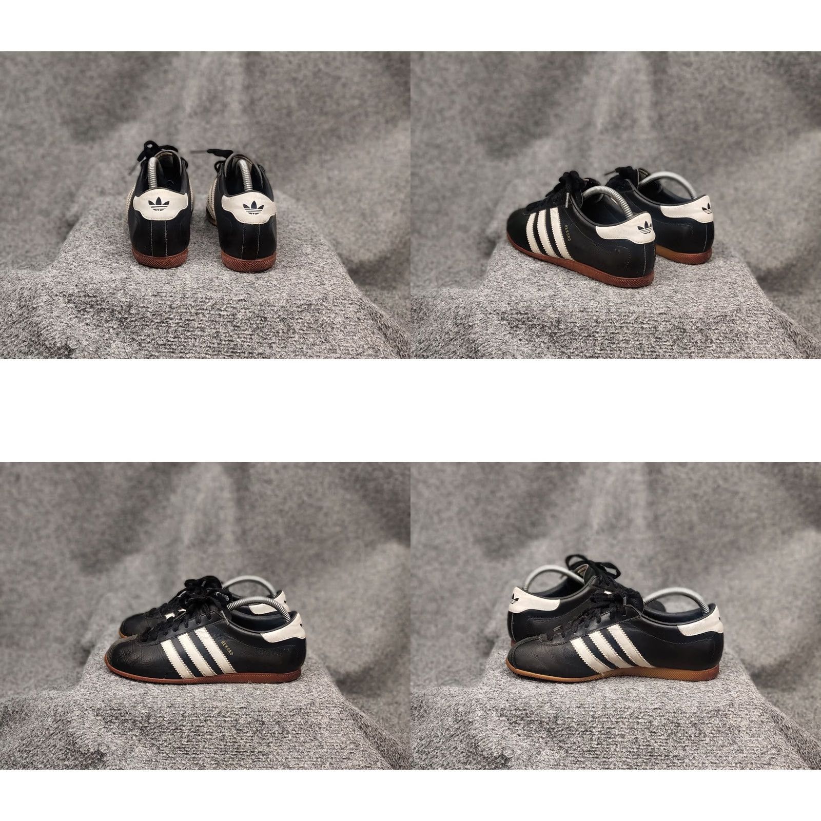 Adidas VINTAGE Adidas Originals Rekord Black Leather Sneaker 5.5 38 5 Adult Men Black Leather Sneaker Adidas Rekord Y2K Style Vintage Size US 6 / EU 39 - 8 Thumbnail