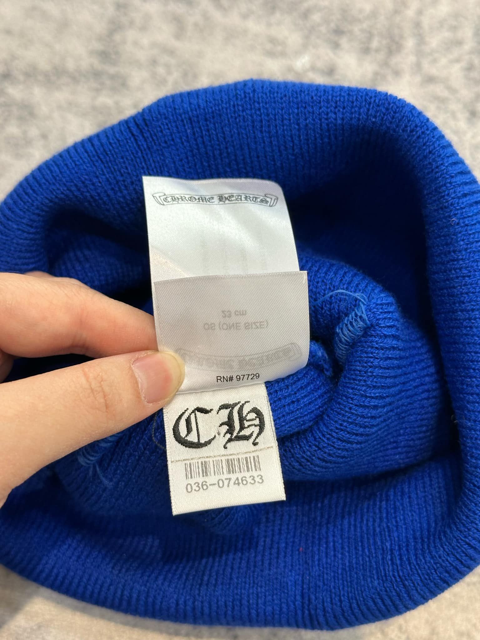 Chrome Hearts CHROME HEARTS stacked +CHROME HEARTS+ beanie navy Size ONE SIZE - 7 Thumbnail