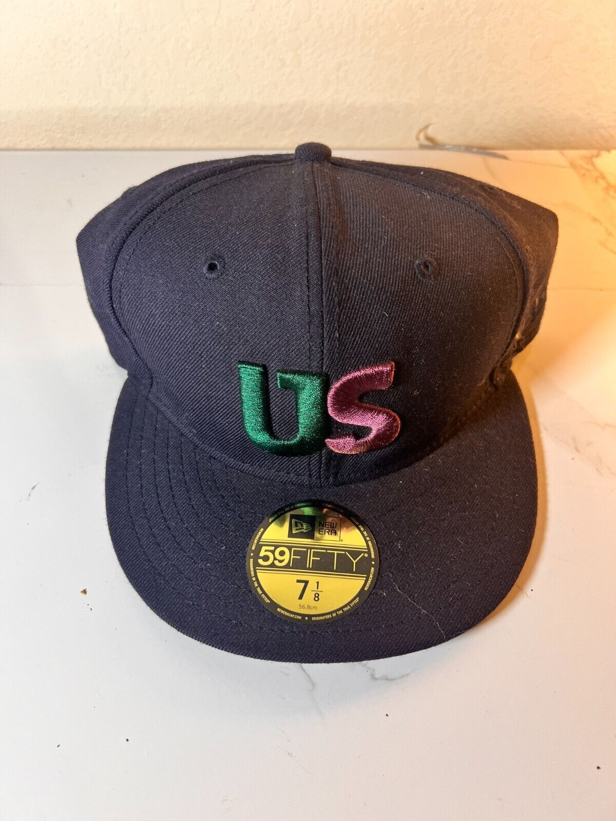 Kith Kith "Us" Hat Navy OS 7 1/8 Size ONE SIZE - 1 Thumbnail