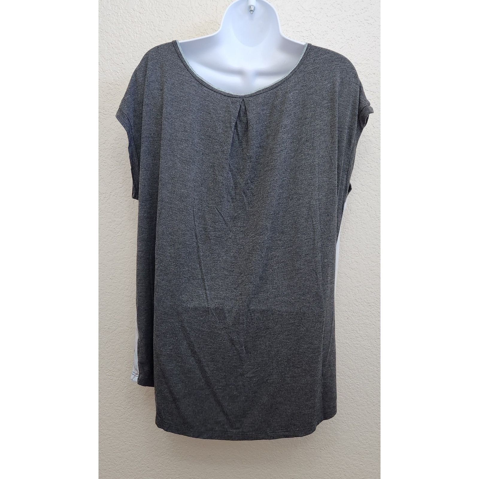 Other Edista Gray White Graphic Print Capped Sleeves Top XL Soft Size XL / US 12-14 / IT 48-50 - 3 Thumbnail