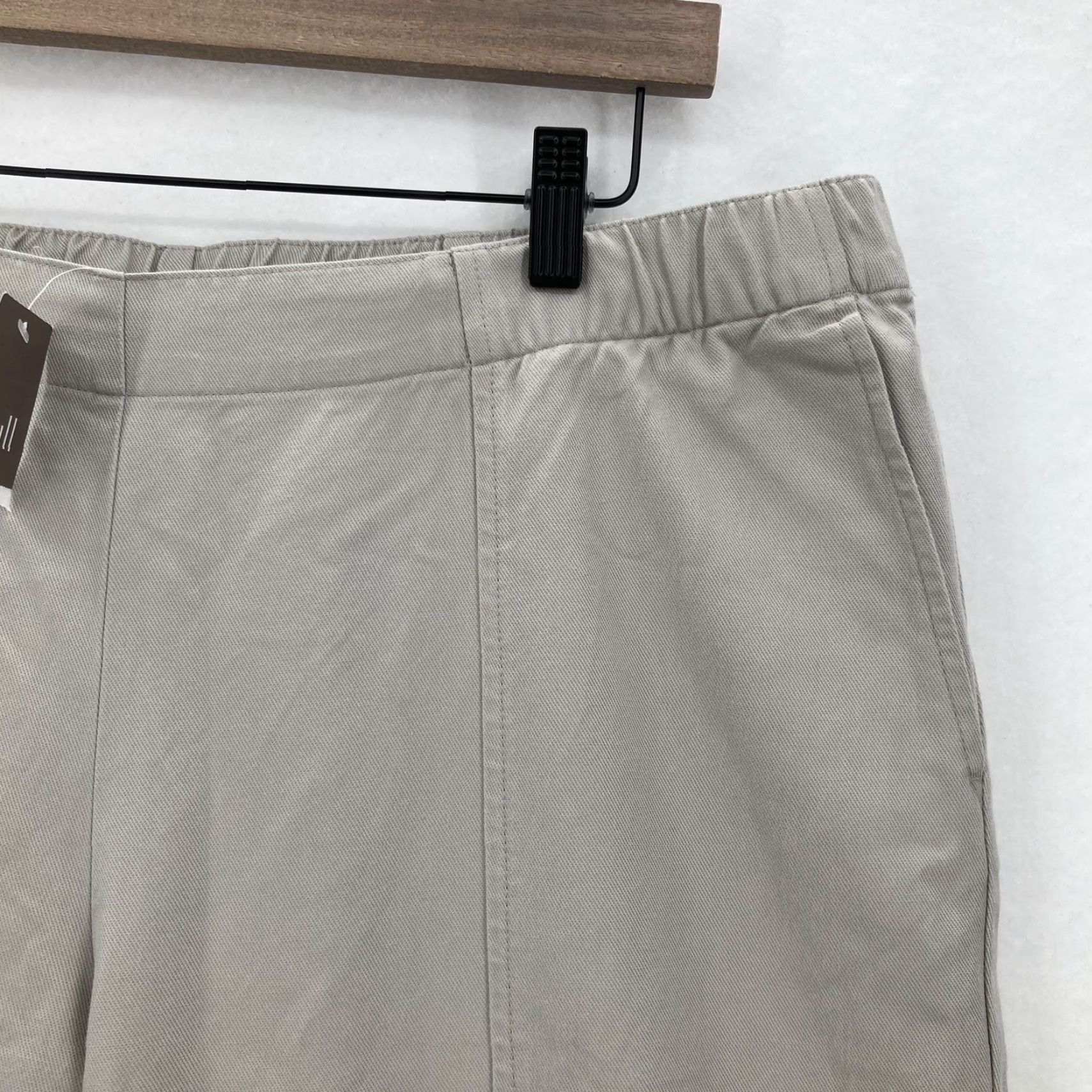 J. Jill Pure Jill Pants Womens XL Petite Beige Pumice Tencel Cotton Straight Leg Pull On Size 40" / US 18 - 3 Thumbnail