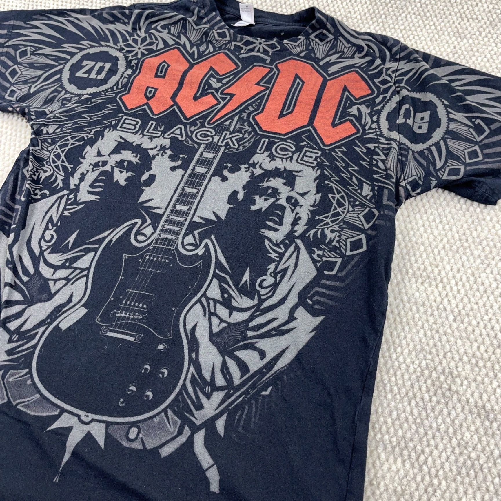 Anvil Vintage Anvil ACDC Shirt Men Medium Black ICE Tee Band Tour All Over Print Y2K 00s Size US M / EU 48-50 / 2 - 5 Thumbnail