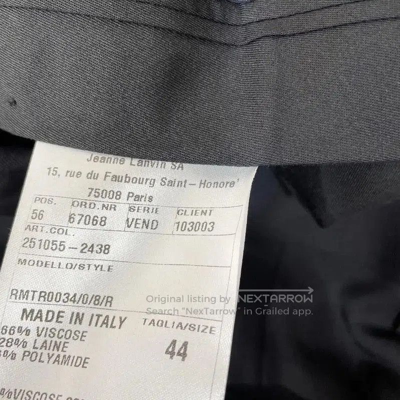 Lanvin Lanvin Men's Casual Pants in Deep Gray . Size US 26 / EU 42 - 4 Thumbnail