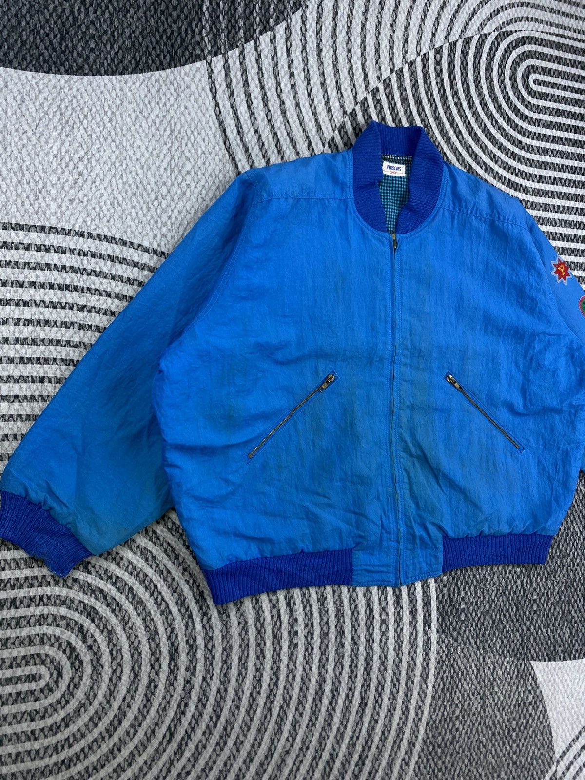 Japanese Brand Vintage Person Shop Stain Zipper Bomber Jacket Size US XXL / EU 58 / 5 - 3 Thumbnail
