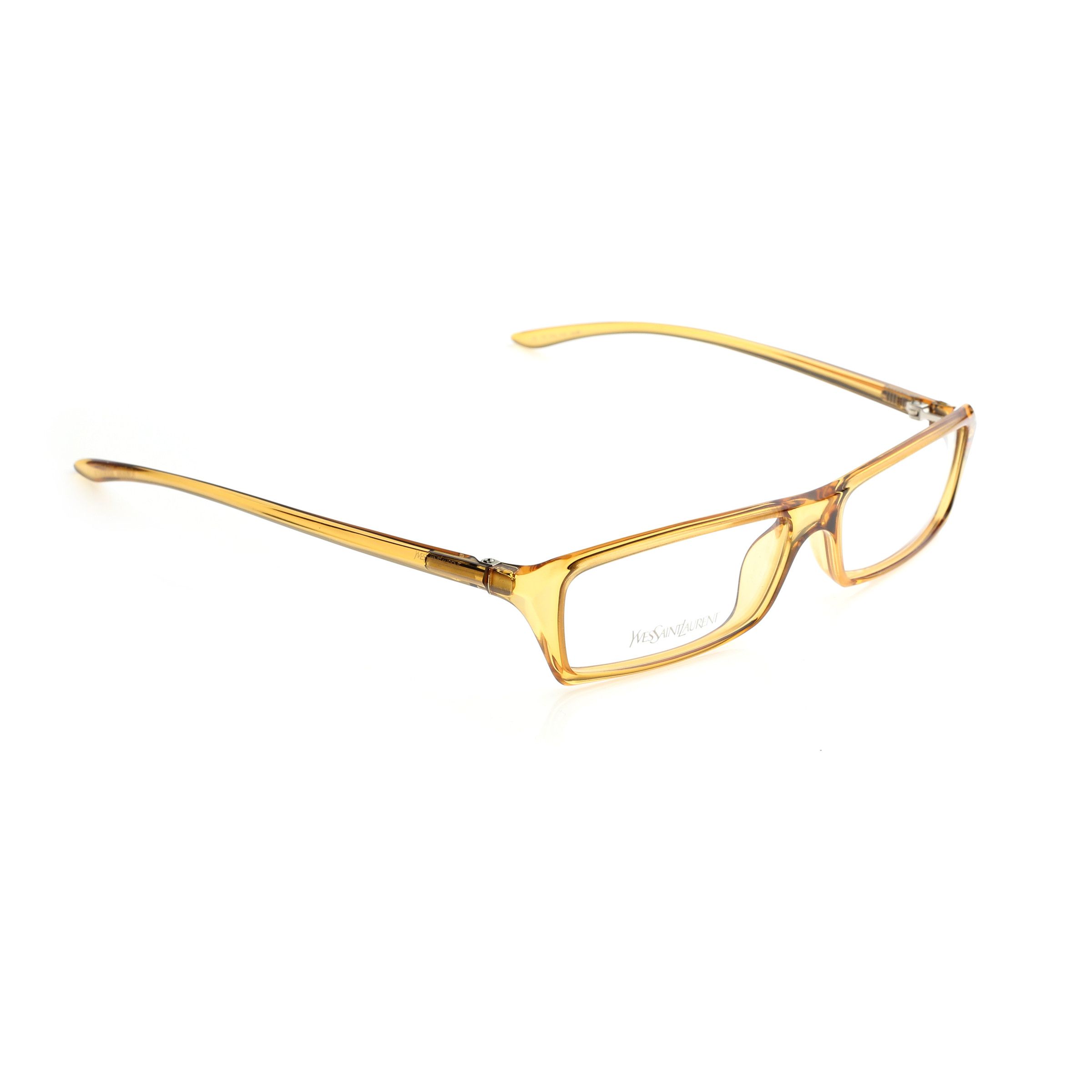 Yves Saint Laurent Yves Saint Laurent FW03 Yellow Transparent Flat Glasses Size ONE SIZE - 1 Thumbnail