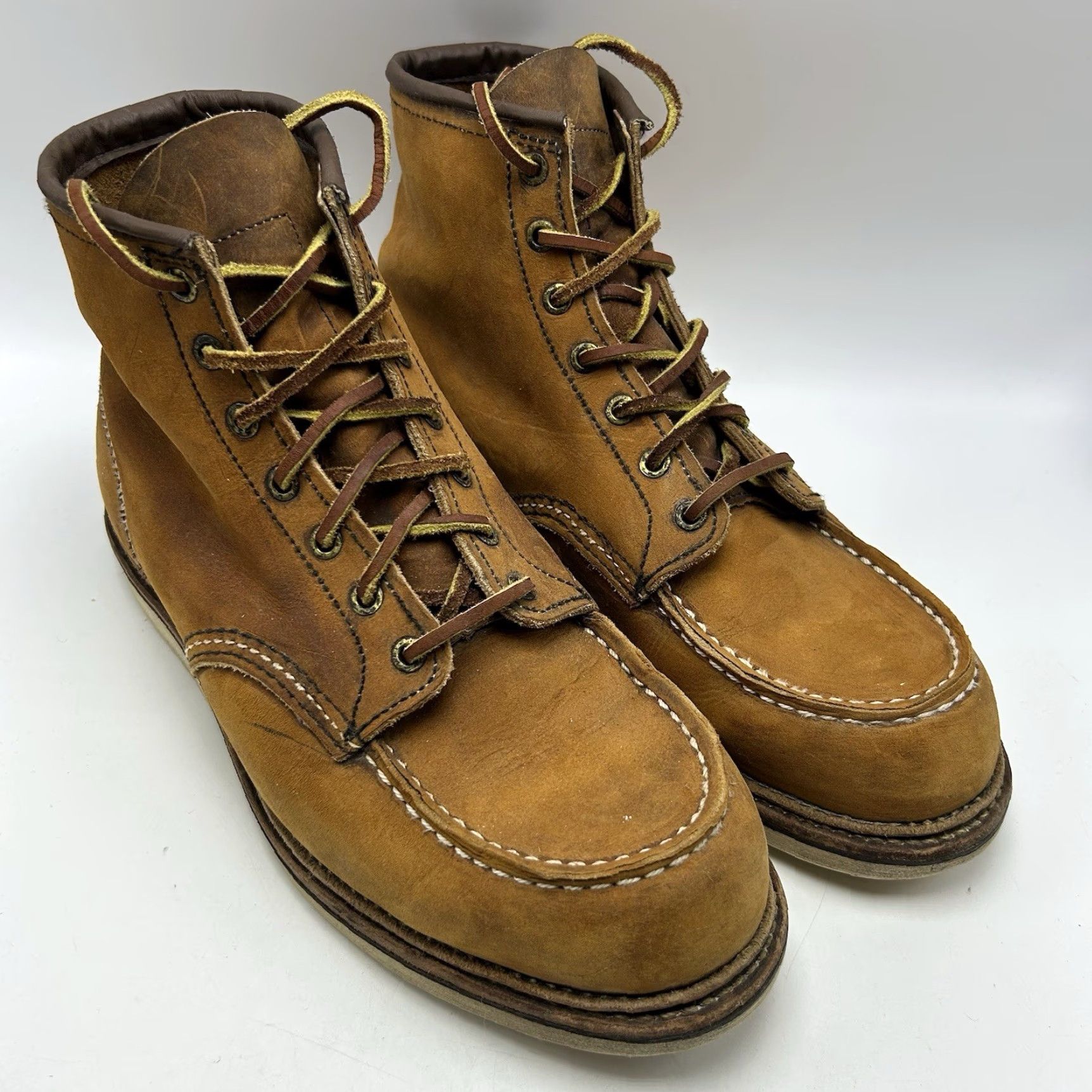 Red Wing Red Wing Shoes Boot Moc Toe 1907 Mens 11 Leather Lace Up USA Brown Solid Mile USA Classic Work & Safety Size US 11 / EU 44 - 3 Thumbnail