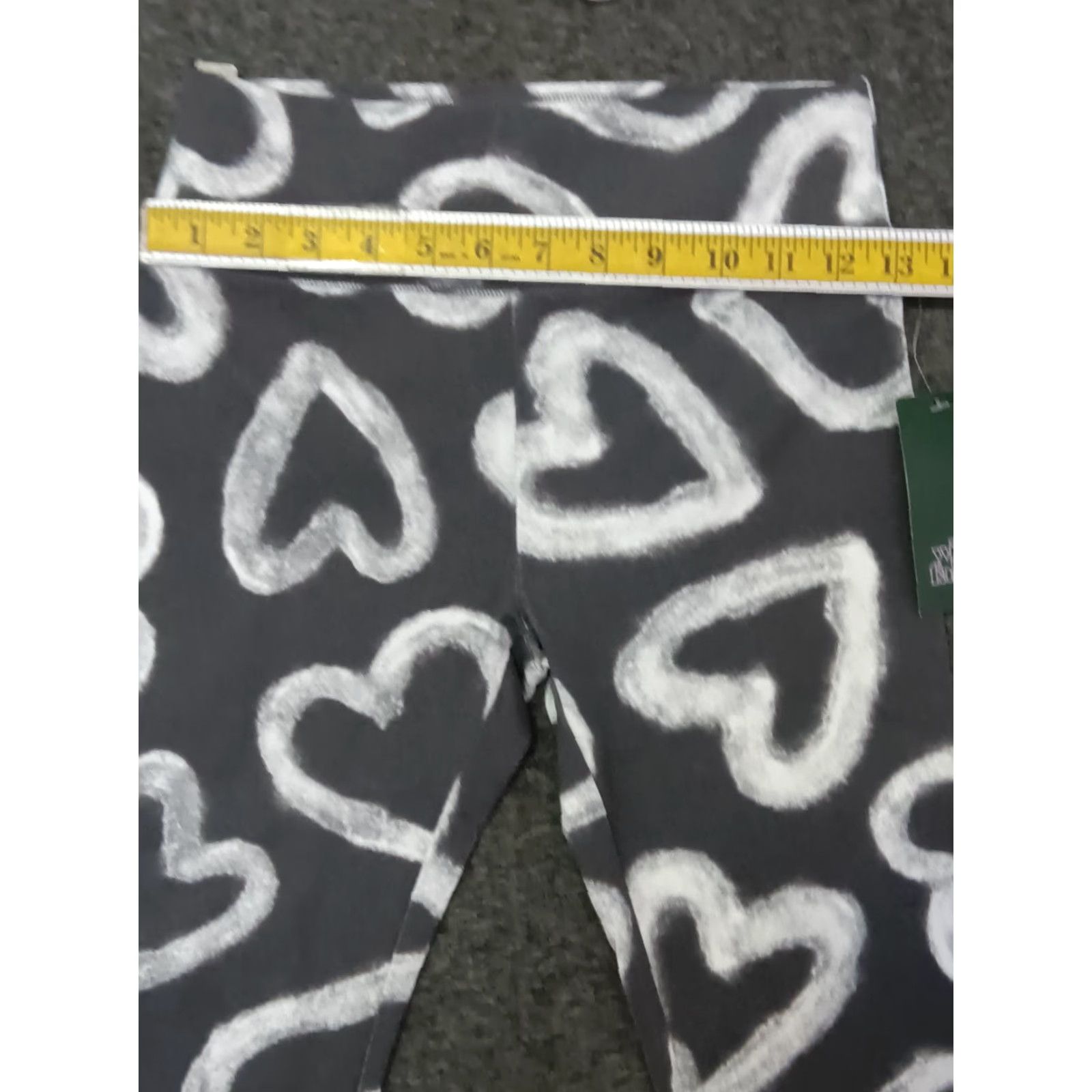 Vintage Wild Fable Leggings Women XS Gray High-Rise Heart Print Size 26" / US 2 / IT 38 - 4 Thumbnail