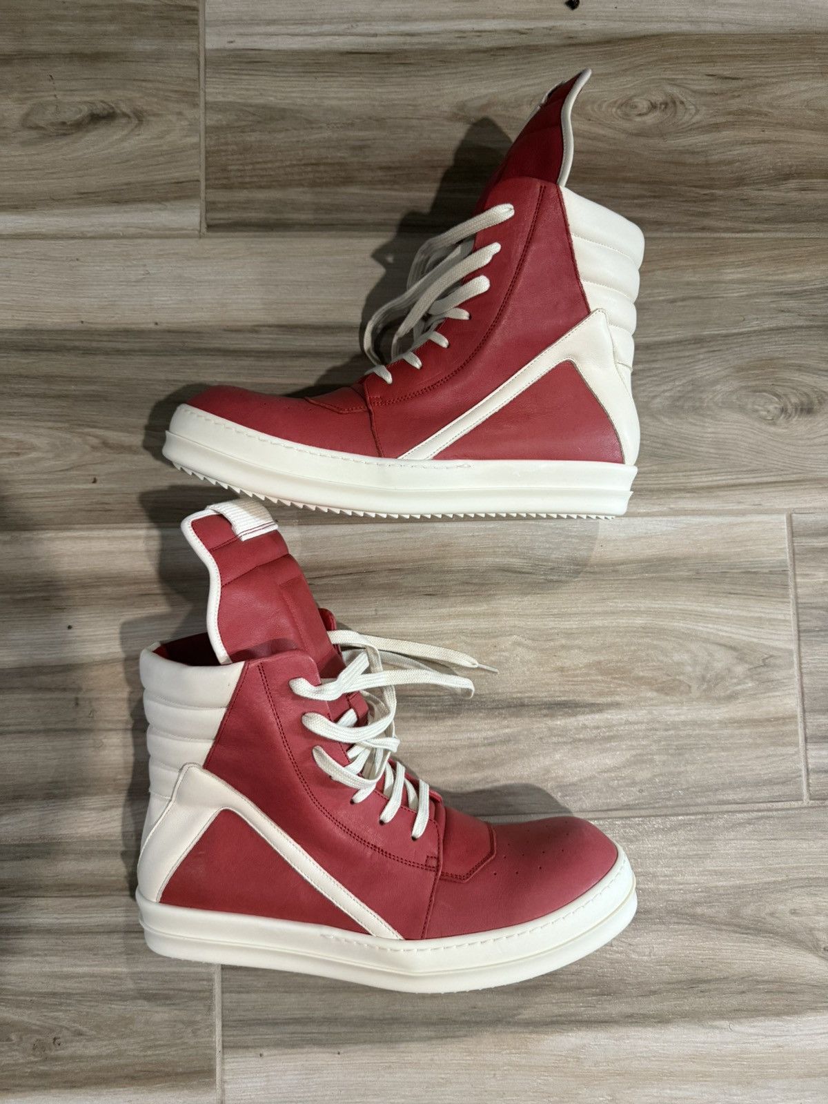 リックオウエンス ジオバスケットRED×MILK 43 【公式通販】