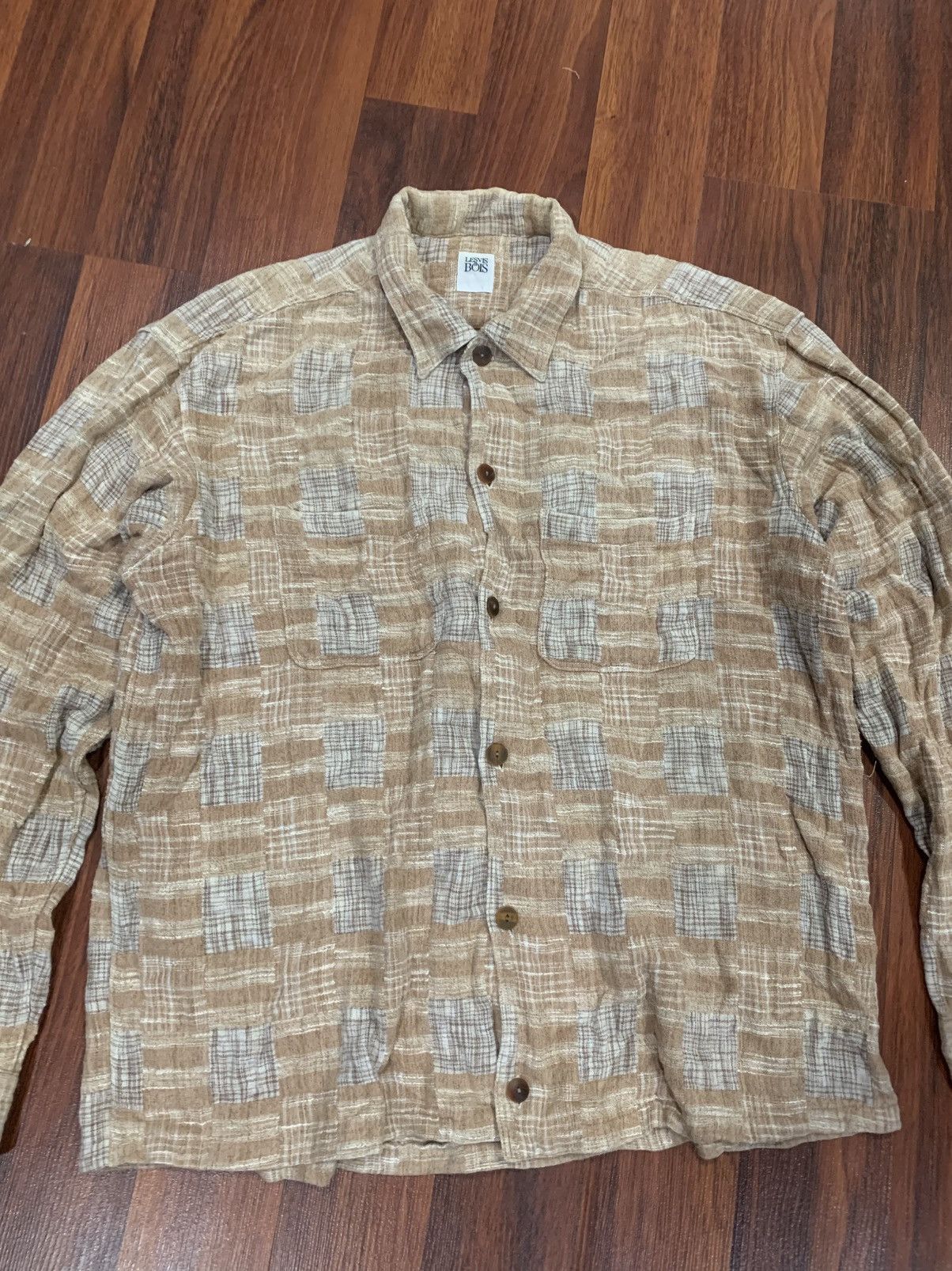 Japanese Brand Vintage Lesvis Bois Patchwork Double Pocket Shirt Size US XL / EU 56 / 4 - 5 Thumbnail