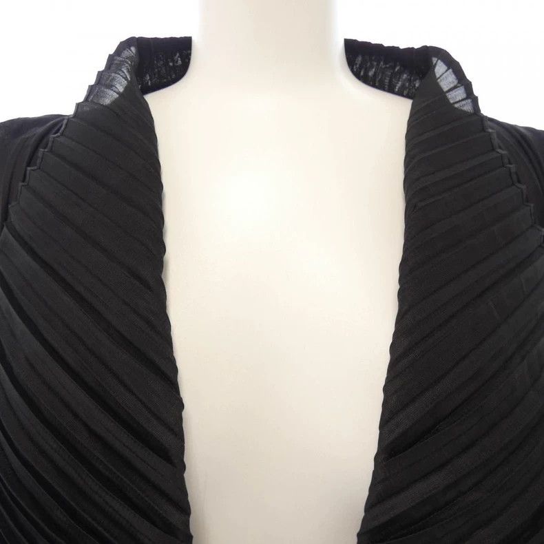 Issey Miyake Issey Miyake size:5 A long black striped cardigan Size S / US 4 / IT 40 - 3 Thumbnail
