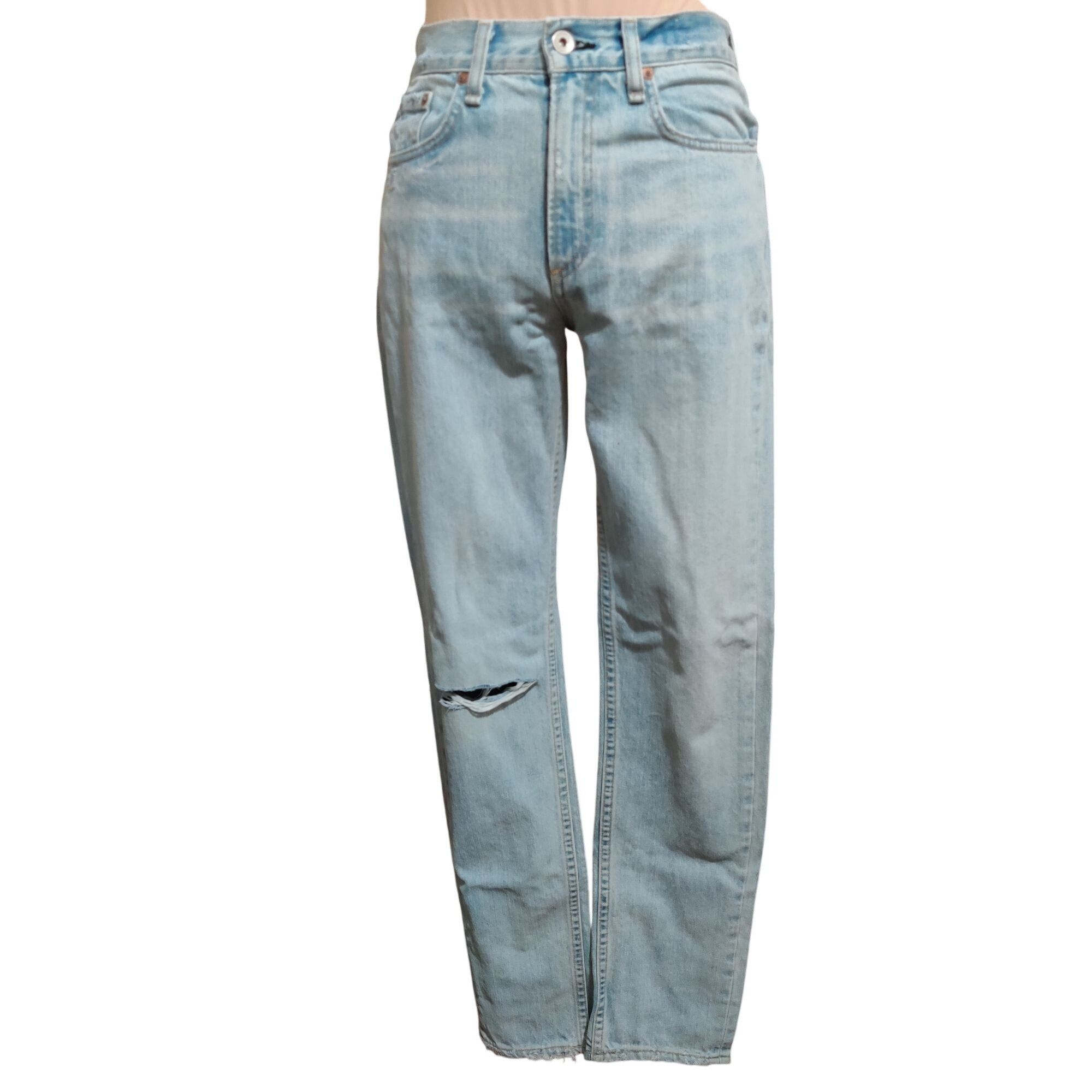 Rag & Bone rag & bone 26 High Rise Skinny Glena Jeans Light Wash Raw He Size 26" / US 2 / IT 38 - 1 Thumbnail