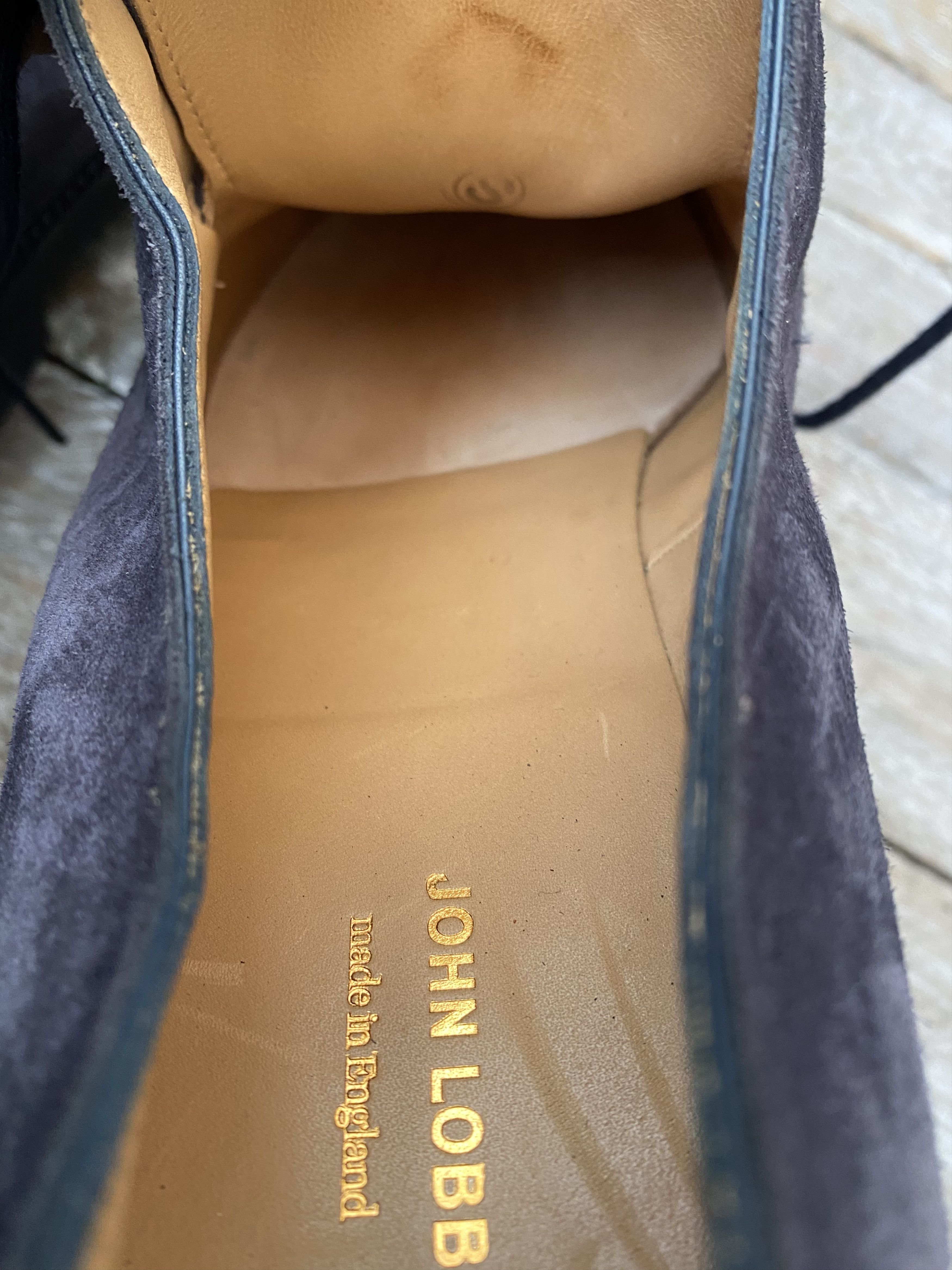 John Lobb John lobb blue suede derby leather shoes Uk 9EE Size US 10 / EU 43 - 14 Thumbnail