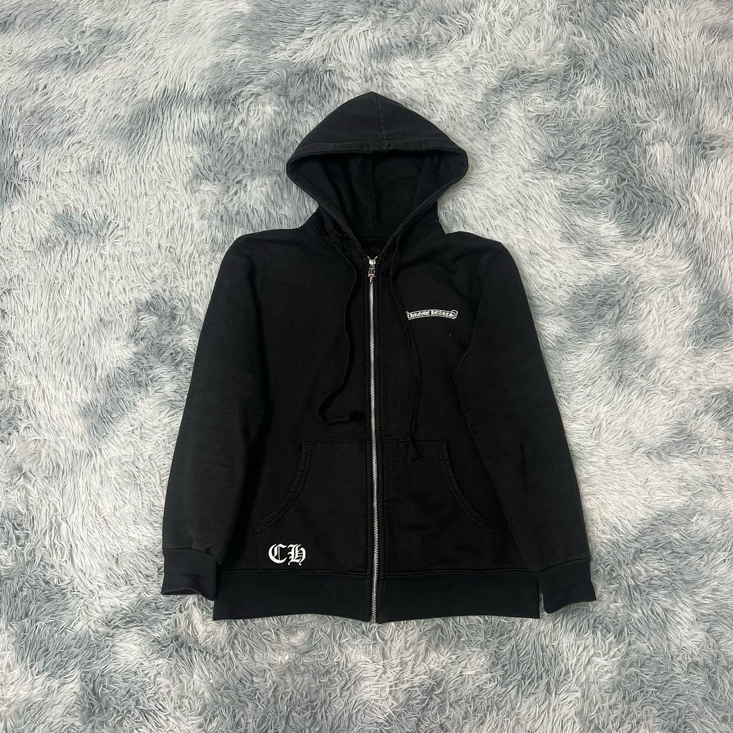 Chrome Hearts Chrome Hearts Cross Graphic Zip-Up Hoodie Size M