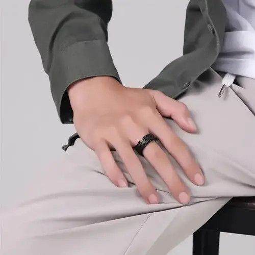 Japanese Brand × Vintage Carved Eyes Stainless Steel Unisex Ring Size ONE SIZE - 2 Thumbnail