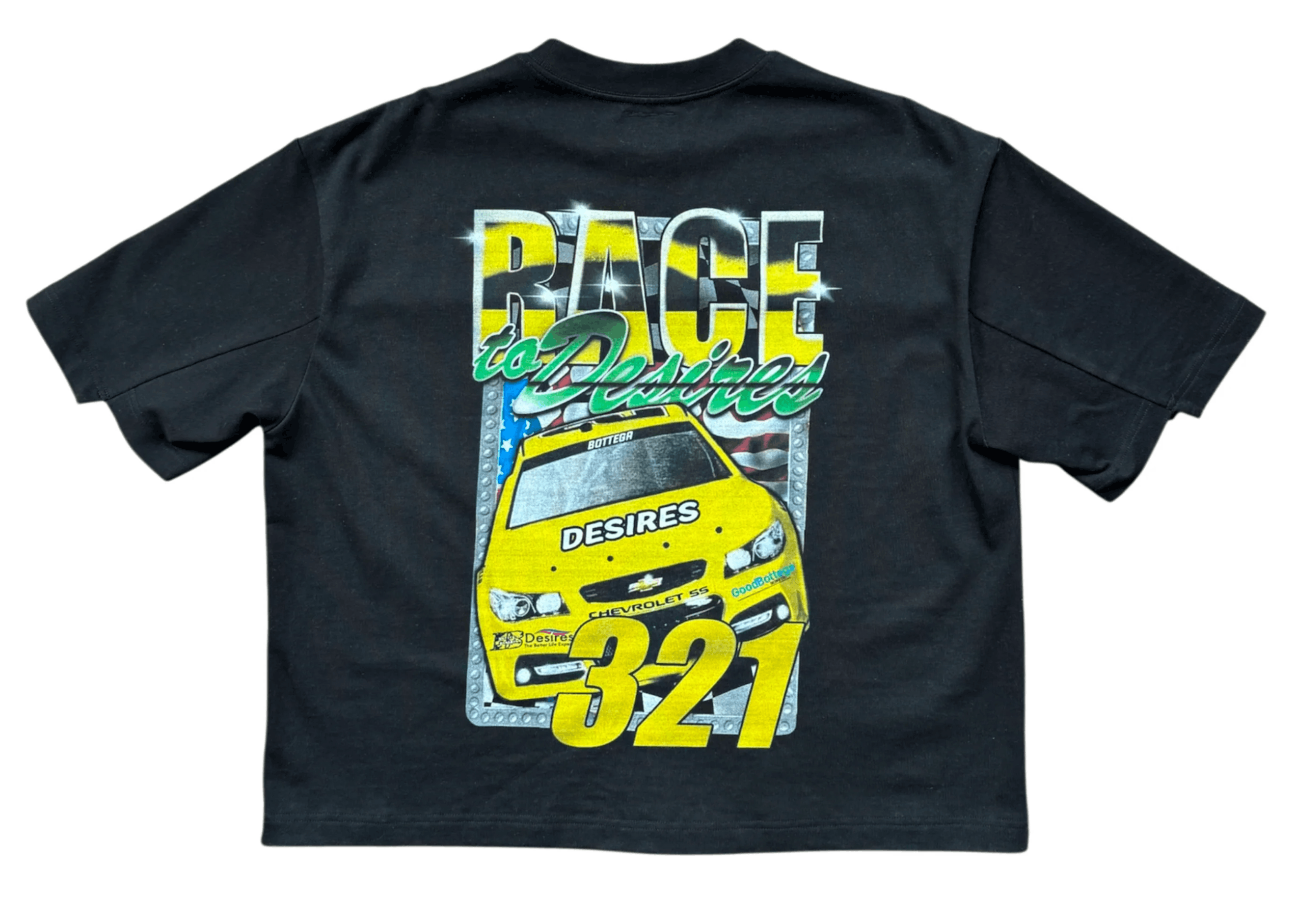 Bottega Desires Bottega Desires Black Race T-Shirt MEDIUM Size US M / EU 48-50 / 2 - 2 Thumbnail