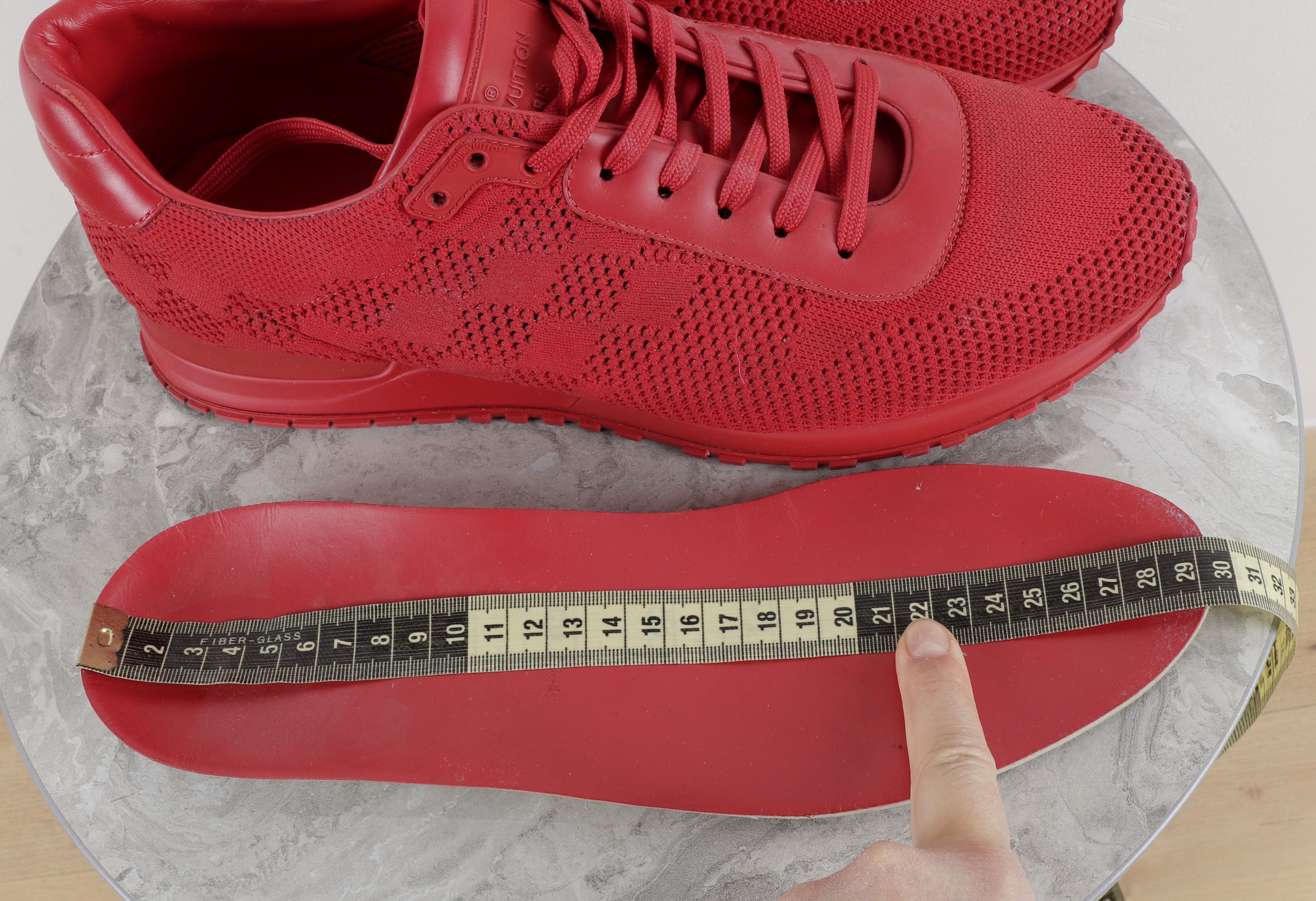 Louis Vuitton Louis Vuitton Run Away Damier Red Mesh Sneakers Size US 10 / EU 43 - 5 Thumbnail