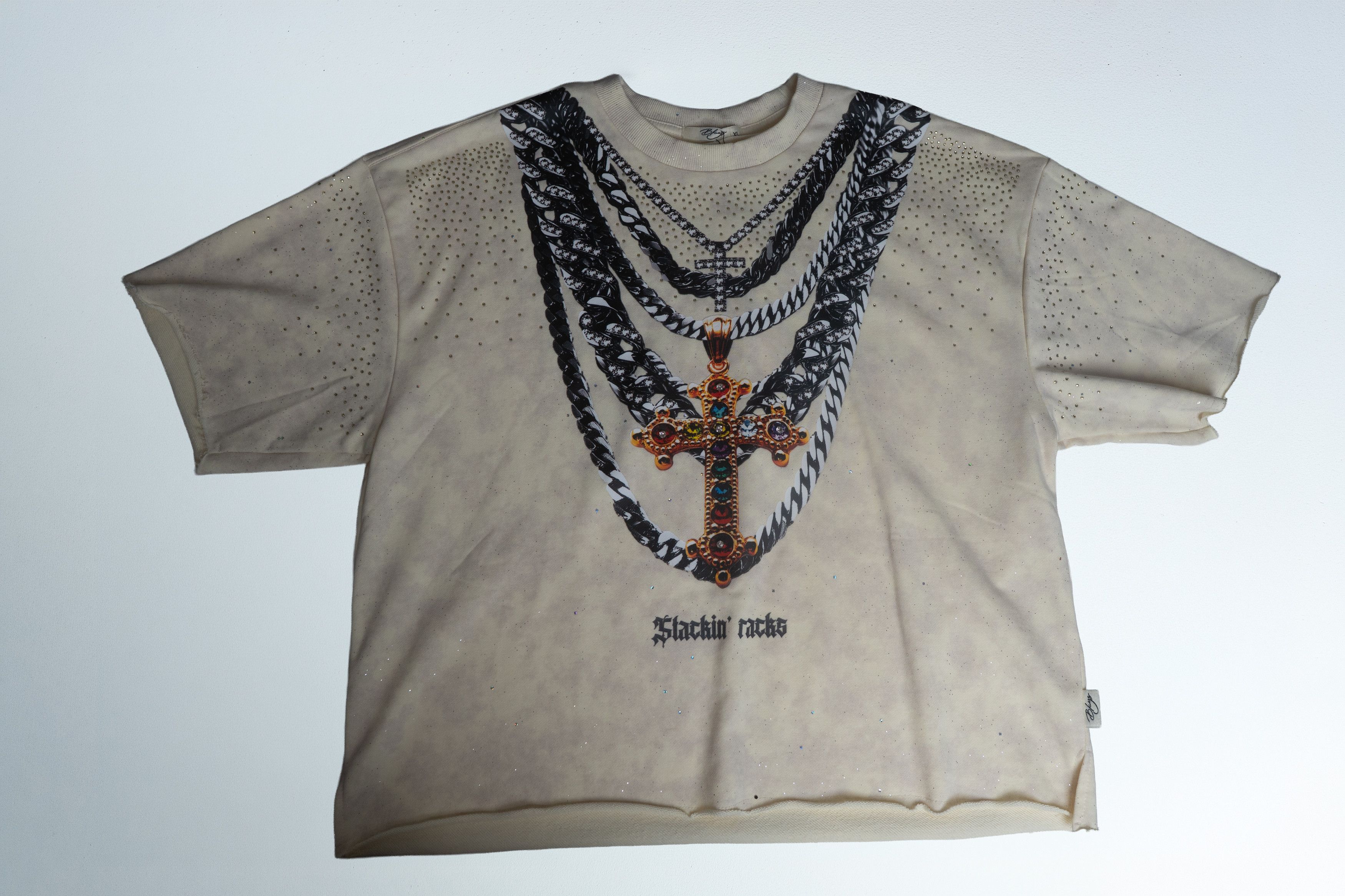 Other Cream BYKS Cropped Studded Shirt Size US XL / EU 56 / 4 - 1 Thumbnail