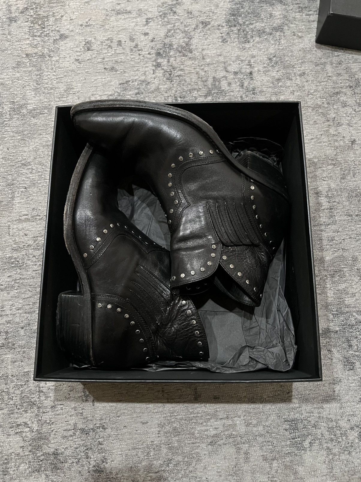 Saint Laurent Paris Saint Laurent paris studded boots wyatt Size US 8 / EU 41 - 6 Thumbnail