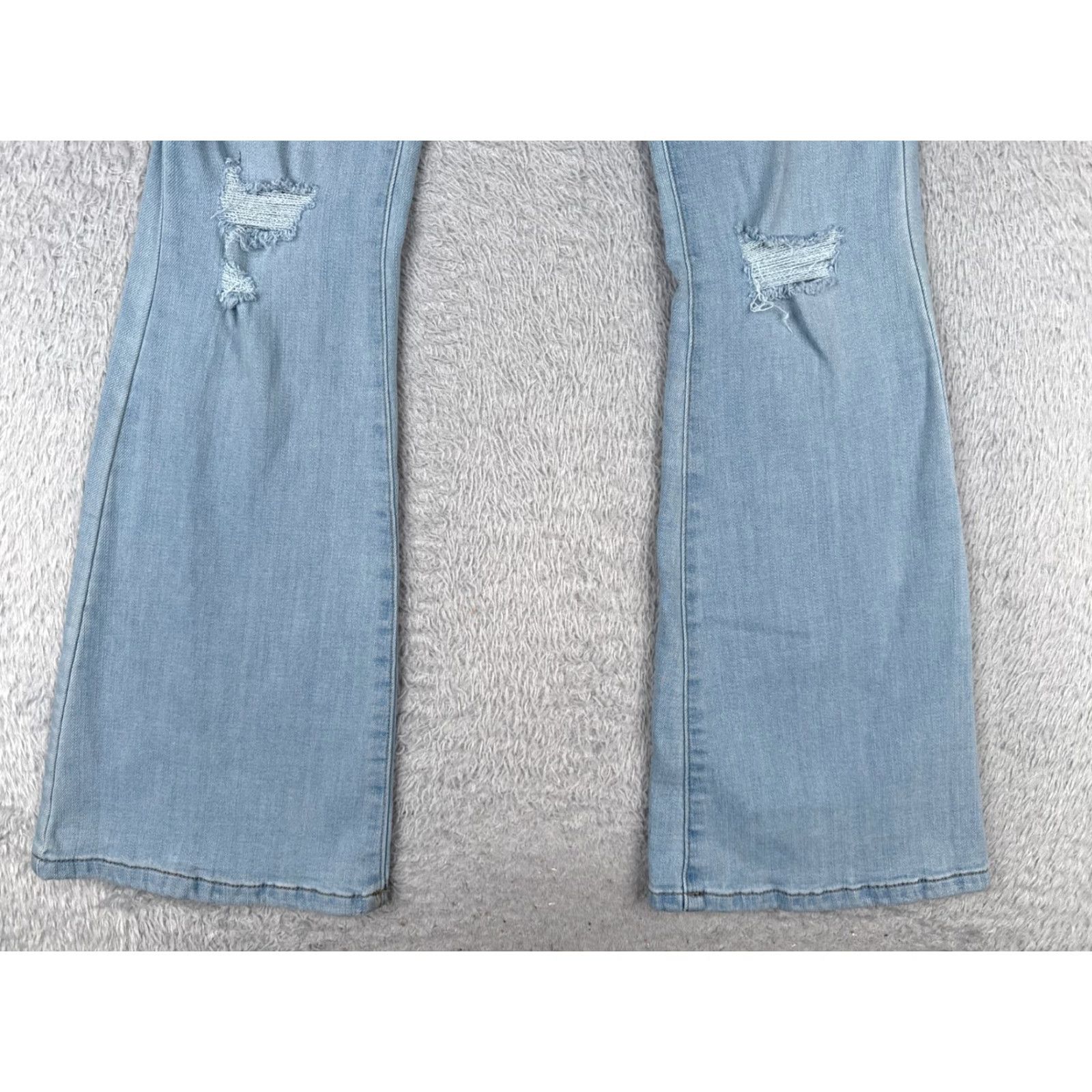 Vintage ana Jeans Womens Jeans Flared Distressed High Rise 27x32 Blue Denim Cotton Blend Regular 6 Womens Men? Size 28" / US 6 / IT 42 - 2 Thumbnail