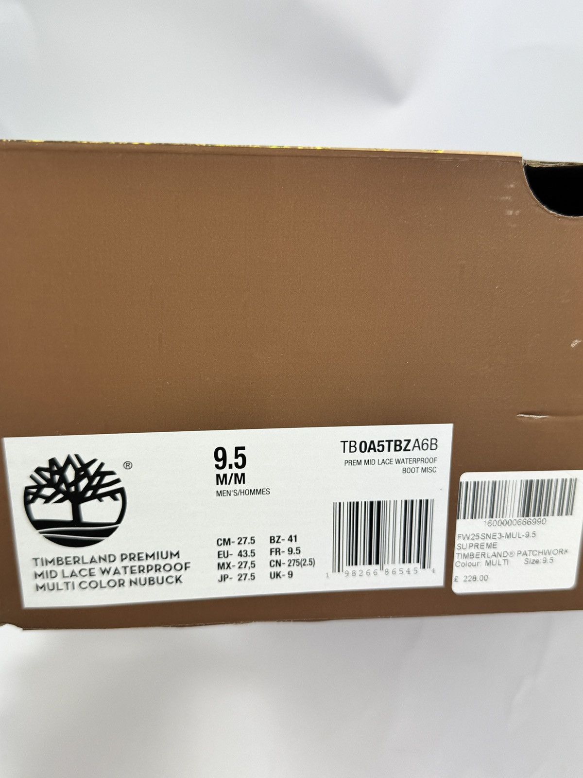 Timberland x SUPREME 6’’ PATCHWORK WATERPROOF BOOTS Size US 9.5 / EU 42-43 - 15 Thumbnail