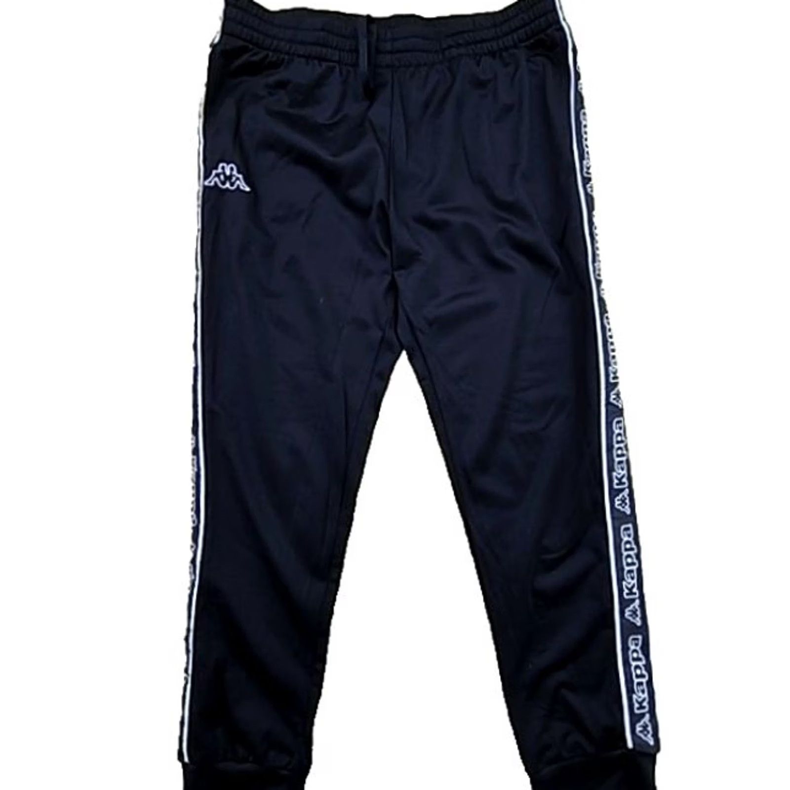 Kappa Kappa Track Pants XXL Black 100% Polyester Men’s Regular Drawstring Tapered Size US 39 - 2 Thumbnail