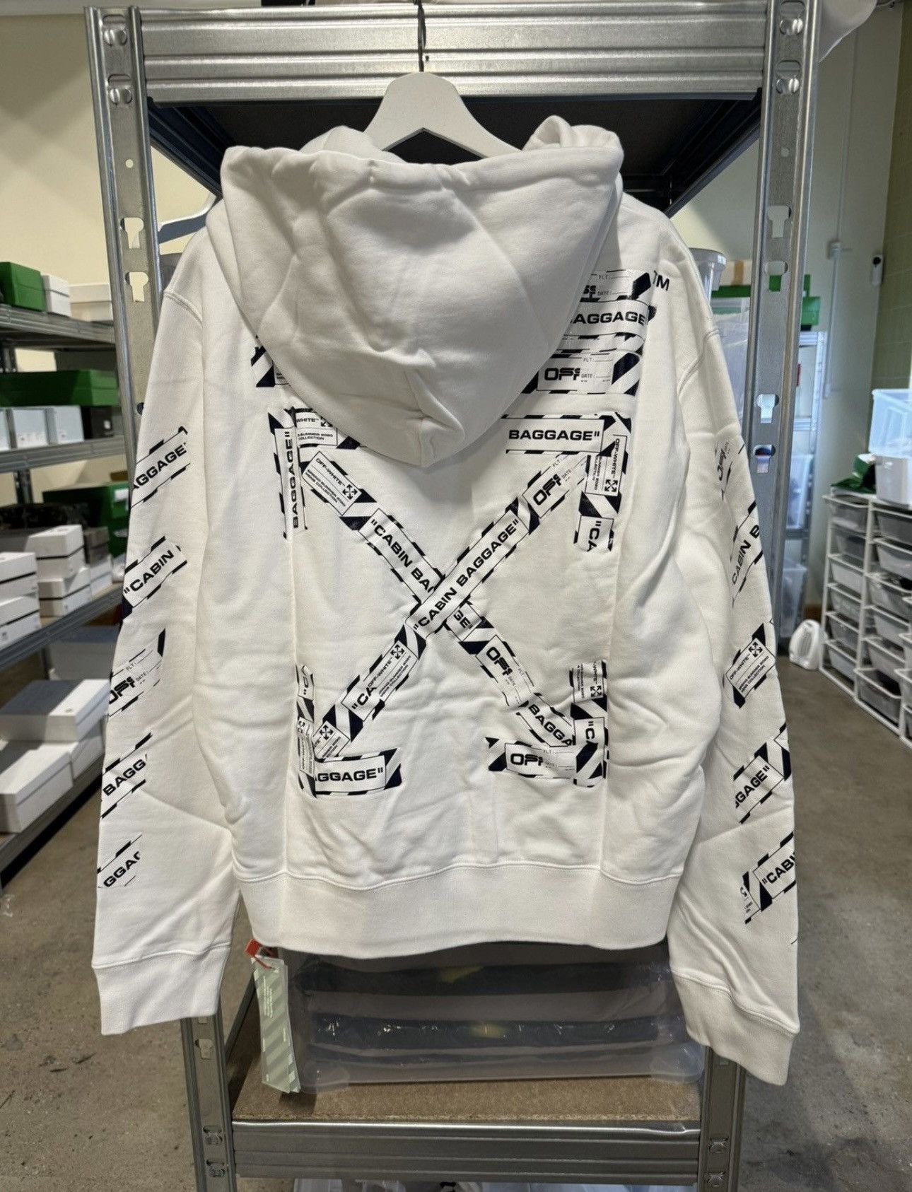 Off-White Off-White Airport Tape Hoodie NEW 850$ | Grailed