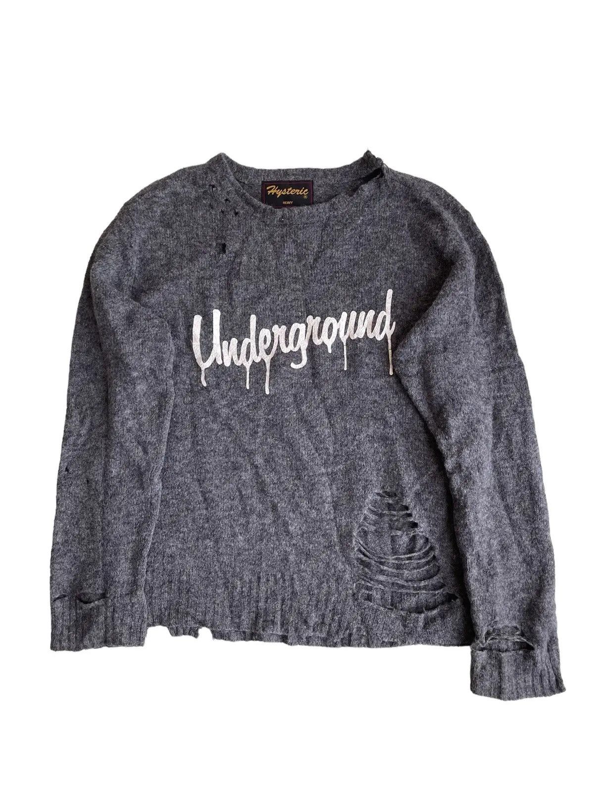 Hysteric Glamour Old Hysteric "Underground" Distressed Wool Kurt Knitwear Size US M / EU 48-50 / 2 - 1 Thumbnail