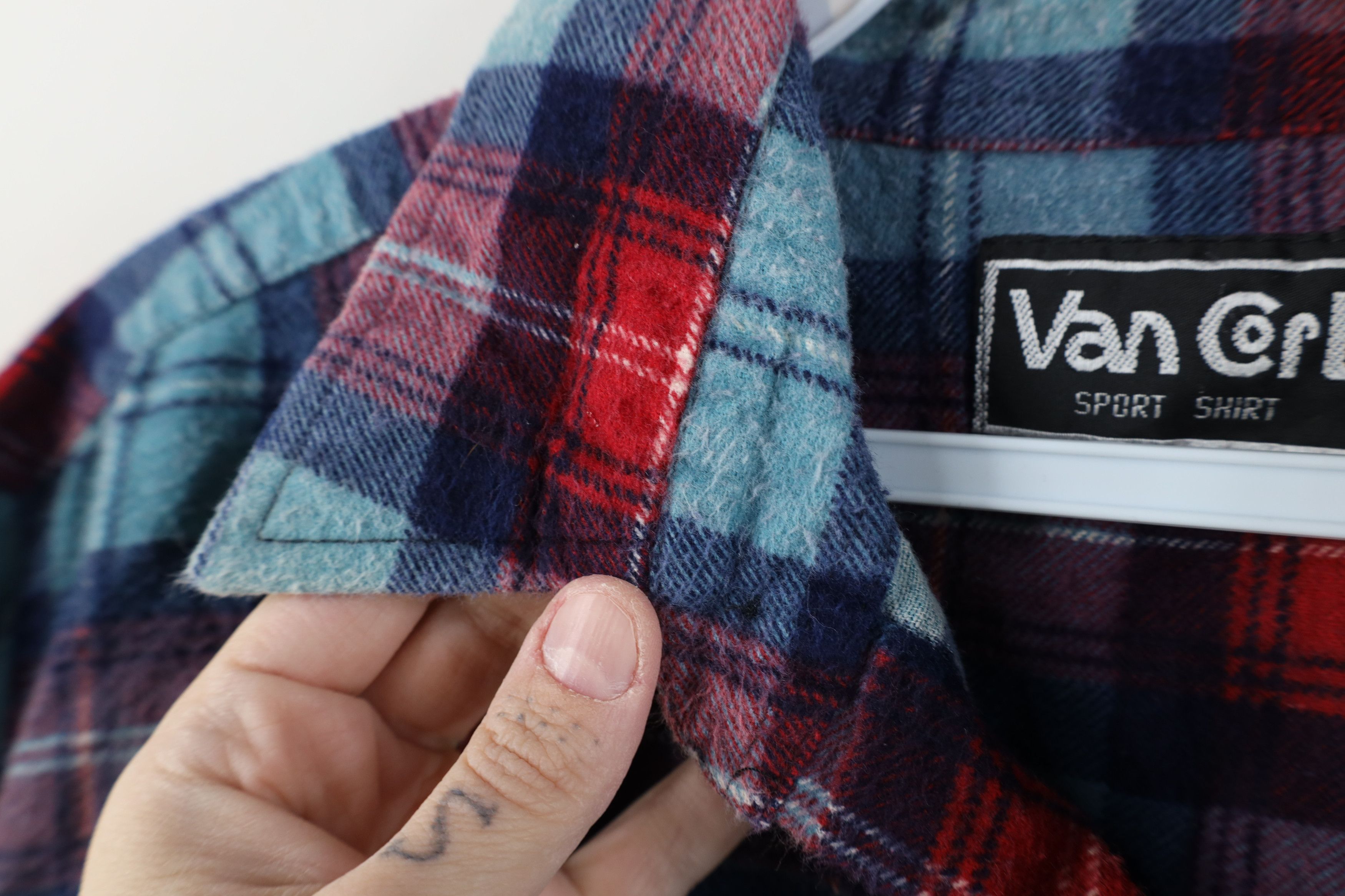 Vintage Vintage 70s Streetwear Flannel Collared Button Shirt Plaid Size US L / EU 52-54 / 3 - 7 Thumbnail