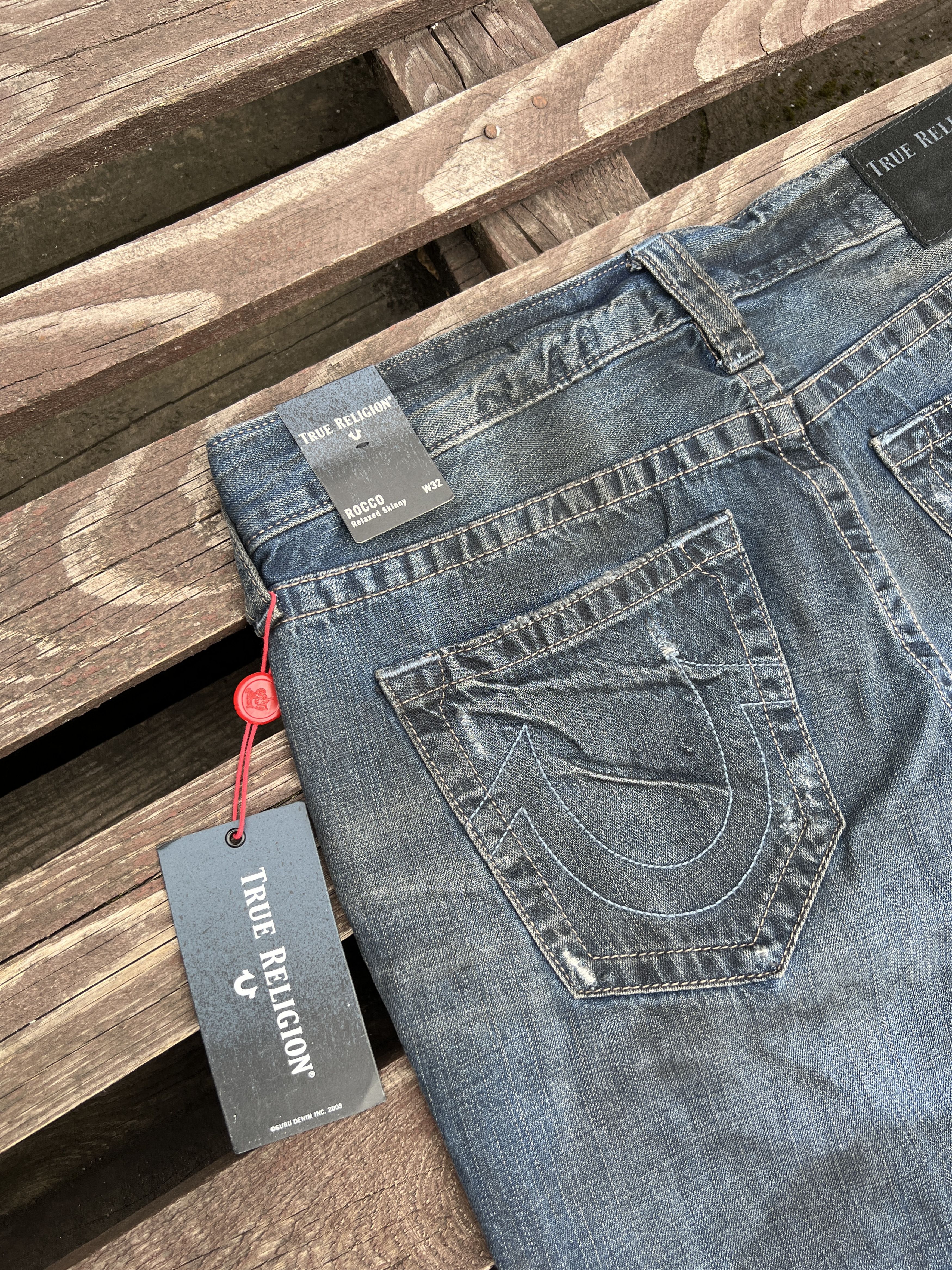 True Religion True Religion Rocco Relaxed Skinny Vintage Distressed jeans Size US 32 / EU 48 - 6 Thumbnail