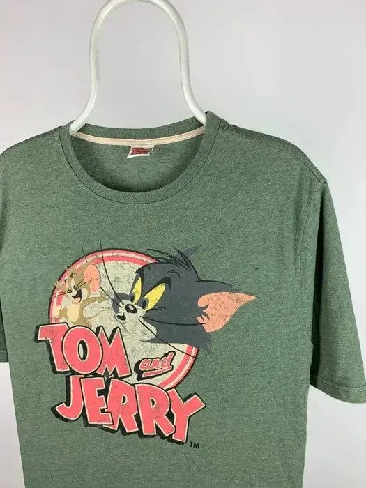 Warner Bros Anima Tom and jerry T-shirt vintage tee size XL khaki Size US XL / EU 56 / 4 - 2 Thumbnail