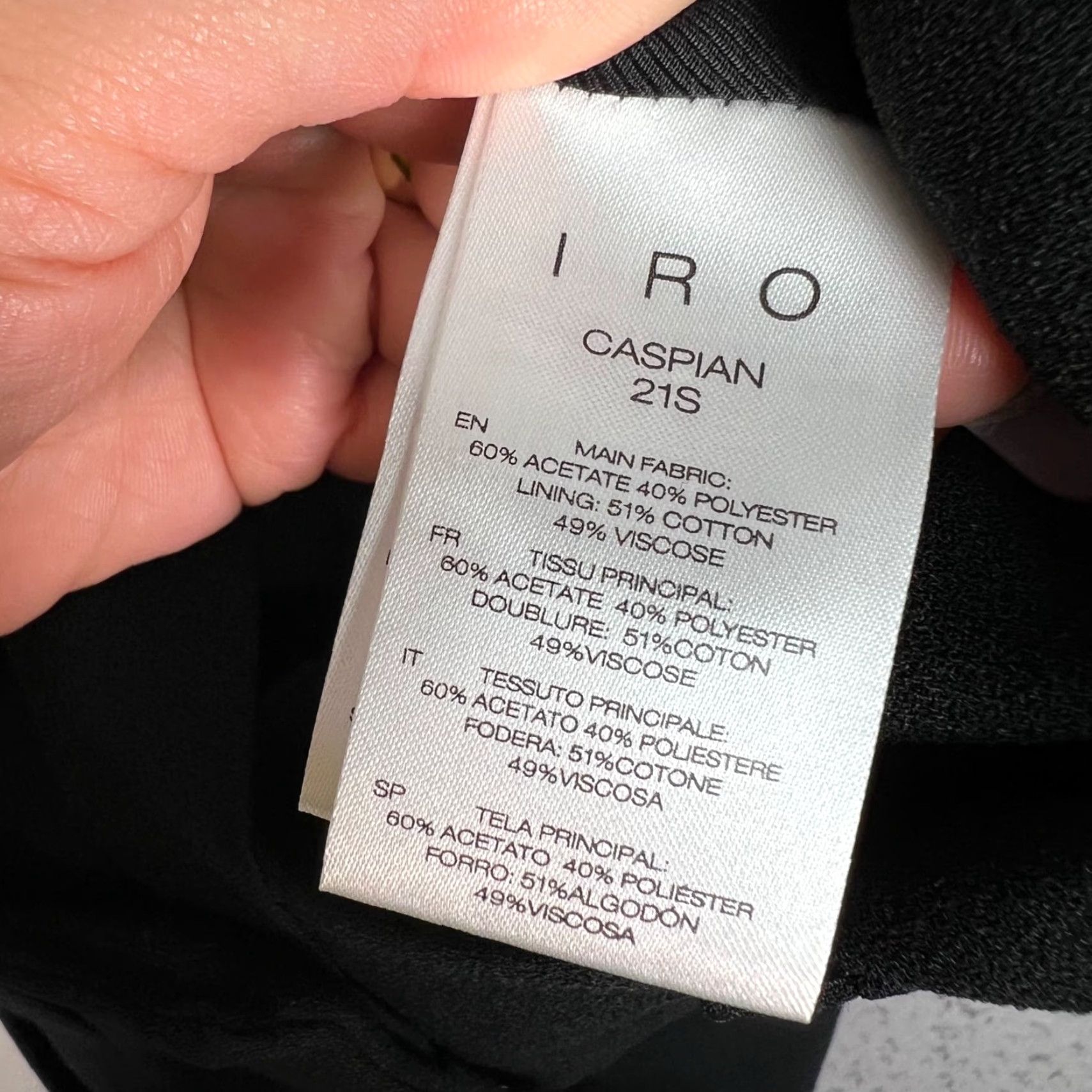 Iro IRO Jumpsuit Womens Size 36 Black Caspian V-Neck Pleated Straight Leg One-Piece Party/Cocktail Shirt? Size 25" / US 0 / IT 36 - 4 Thumbnail