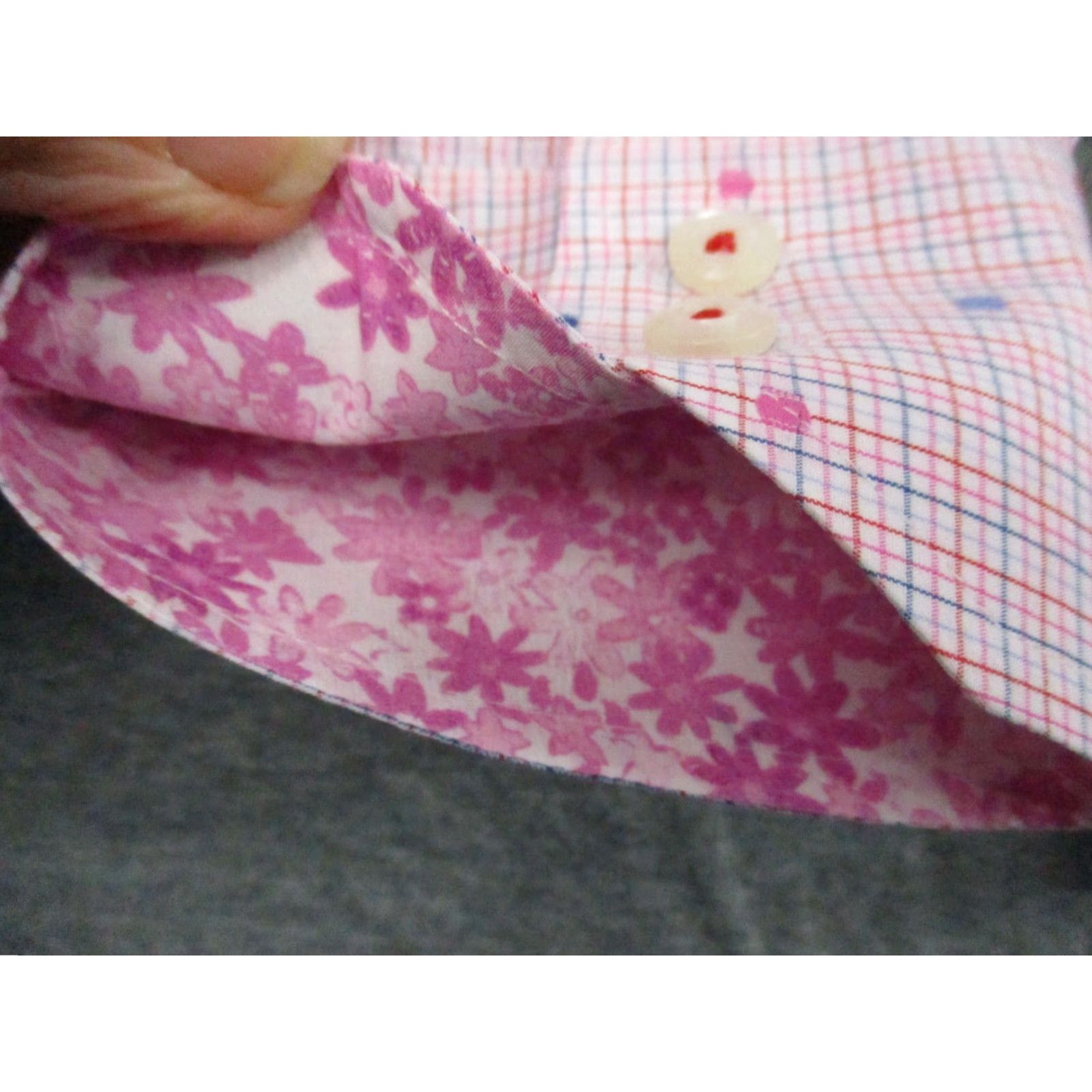 Vintage Quieti Shirt XL Men Long Sleeve Salmon Multi Dot Flip Cuff Size US XL / EU 56 / 4 - 5 Thumbnail