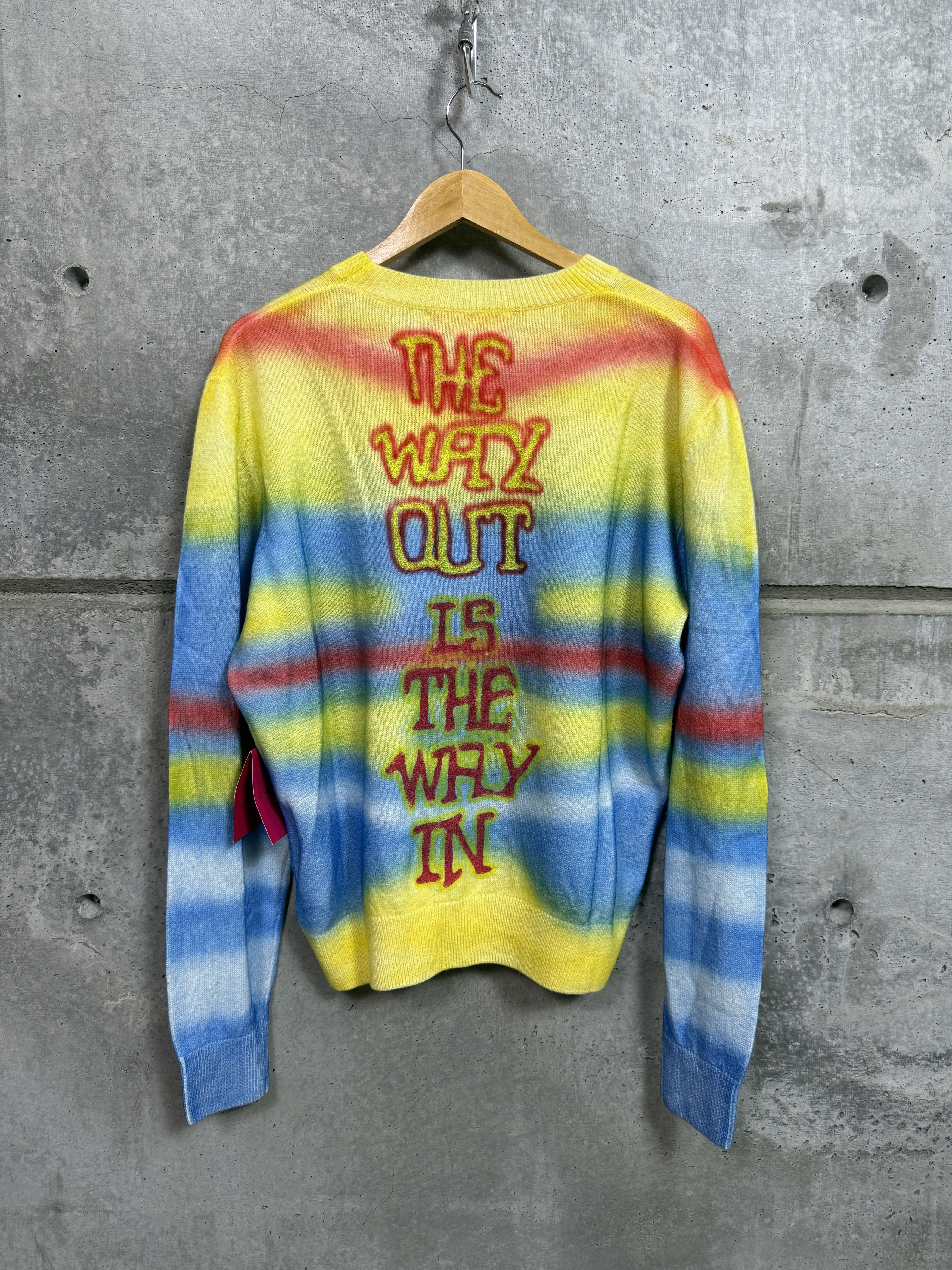 The Elder Statesman $2295 The Elder Statesman Graffiti Crewneck Sweater Size US M / EU 48-50 / 2 - 7 Thumbnail