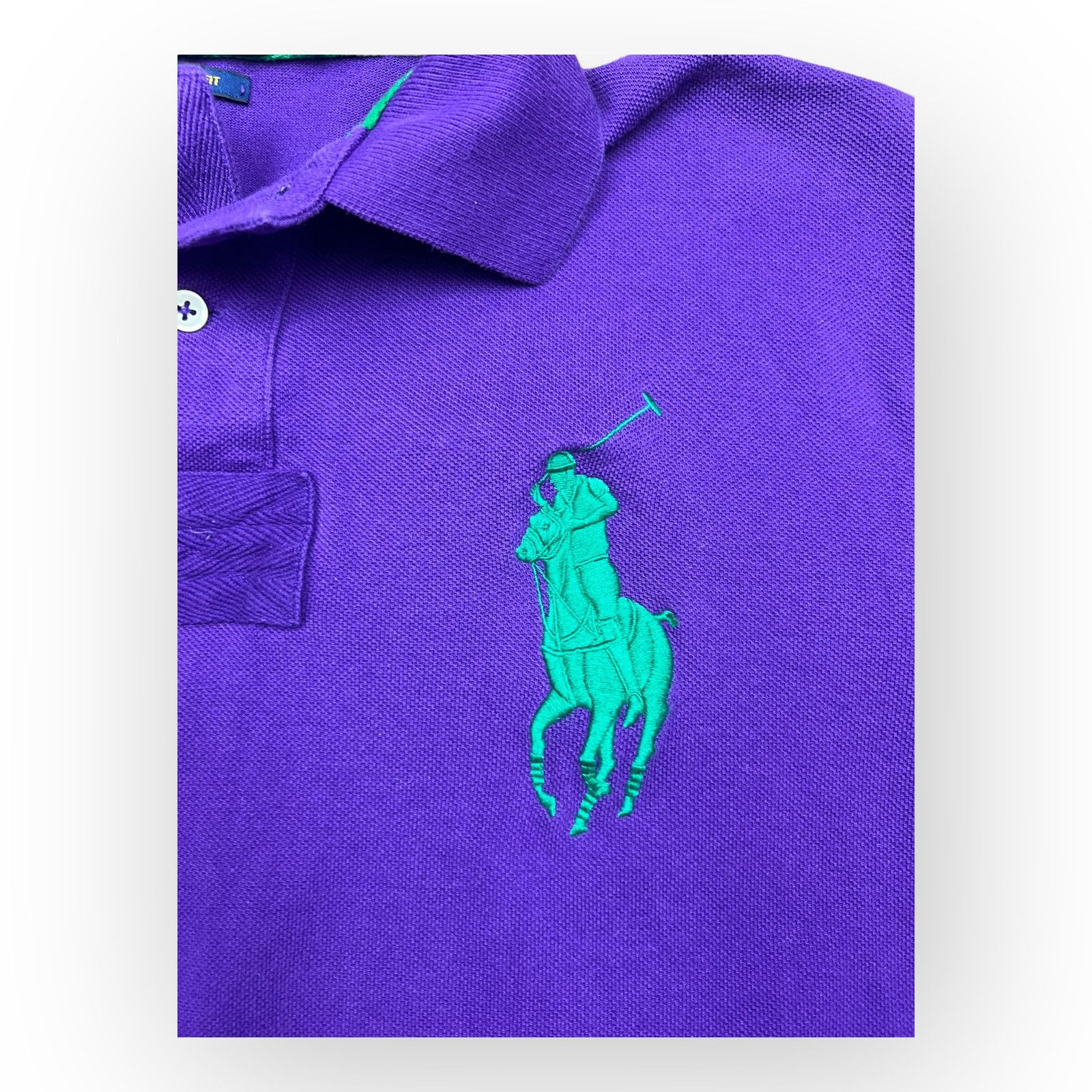 Polo Ralph Lauren Polo Ralph Lauren Rare Vintage Big Pony Crest Accent Polo Size US M / EU 48-50 / 2 - 5 Thumbnail
