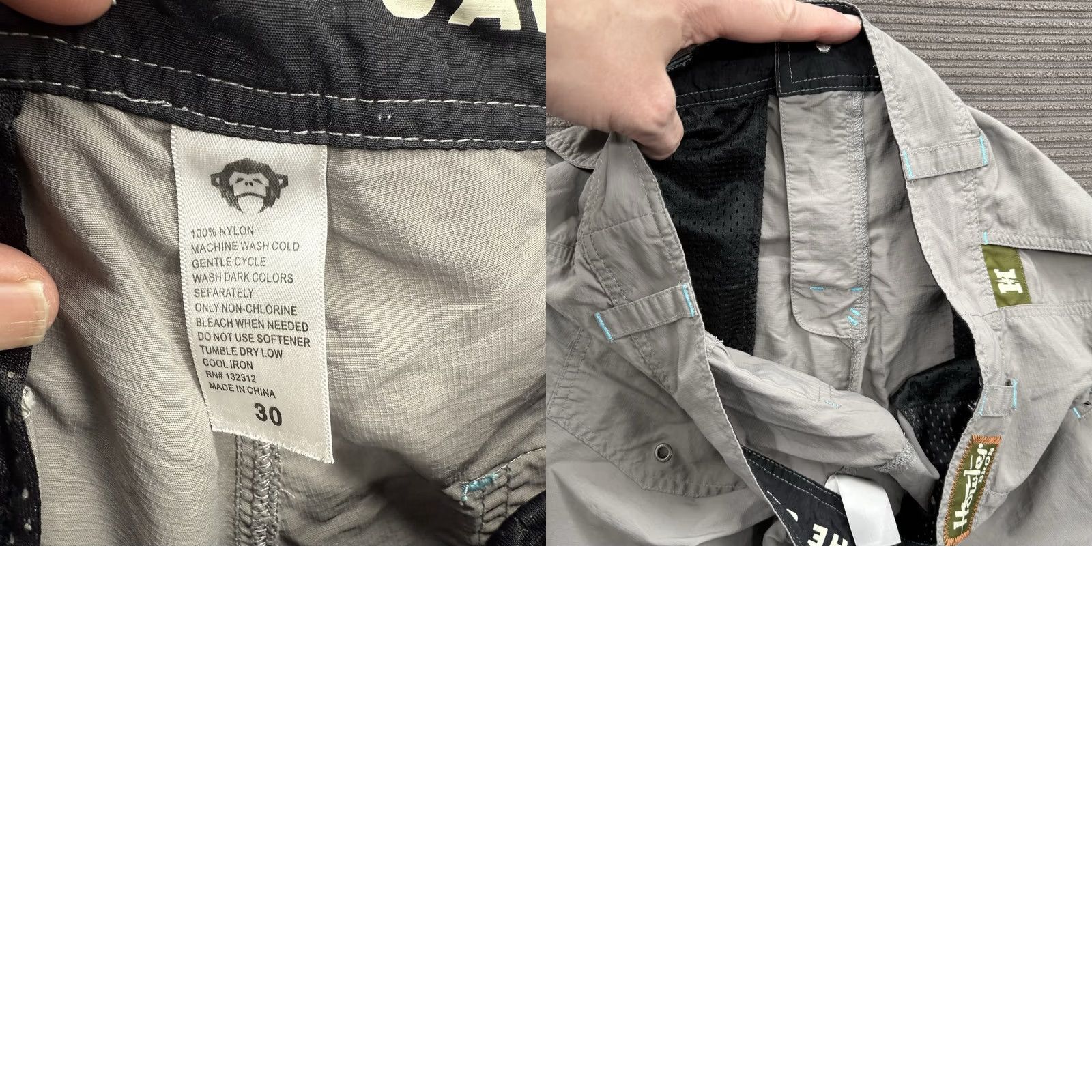 Howler Brothers Howler Brothers Board Shorts Men 30 Gray Nylon Beach Outdoors Weekend Vacation - Gray / Nylon / 30 / Board / Regular / Casual / Men Size US 30 / EU 46 - 8 Thumbnail