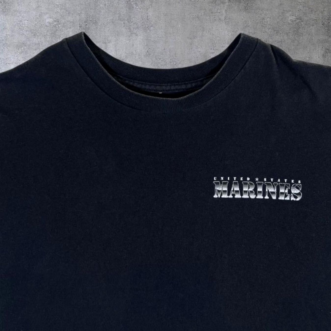 Vintage United States Marines USMC "Enough Said" Military Army Graphic T-Shirt M Mens Black Ink Design Short Sleeve Cotton Size US M / EU 48-50 / 2 - 3 Thumbnail