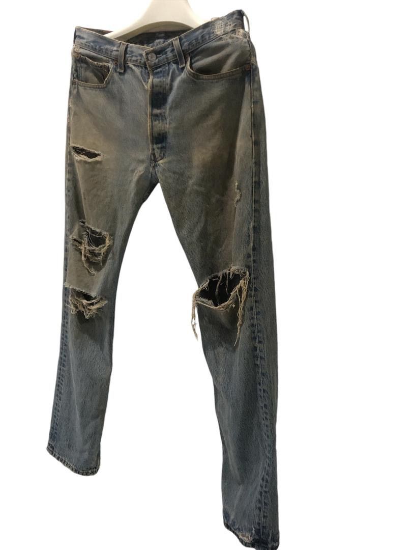 Levi's Vintage Clothing × Vintage Vintage 501 Distressed Levi's Denim. Size US 34 / EU 50 - 2 Thumbnail