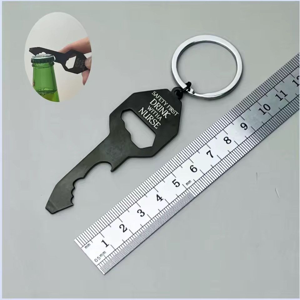 Japanese Brand Black Jeans Carabiner with Accessories and Bottle Opener Size ONE SIZE - 3 Thumbnail