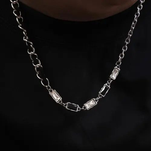 Jewelry Leather Rope Necklace – Gemstone Collarbone Chain Size ONE SIZE - 3 Thumbnail