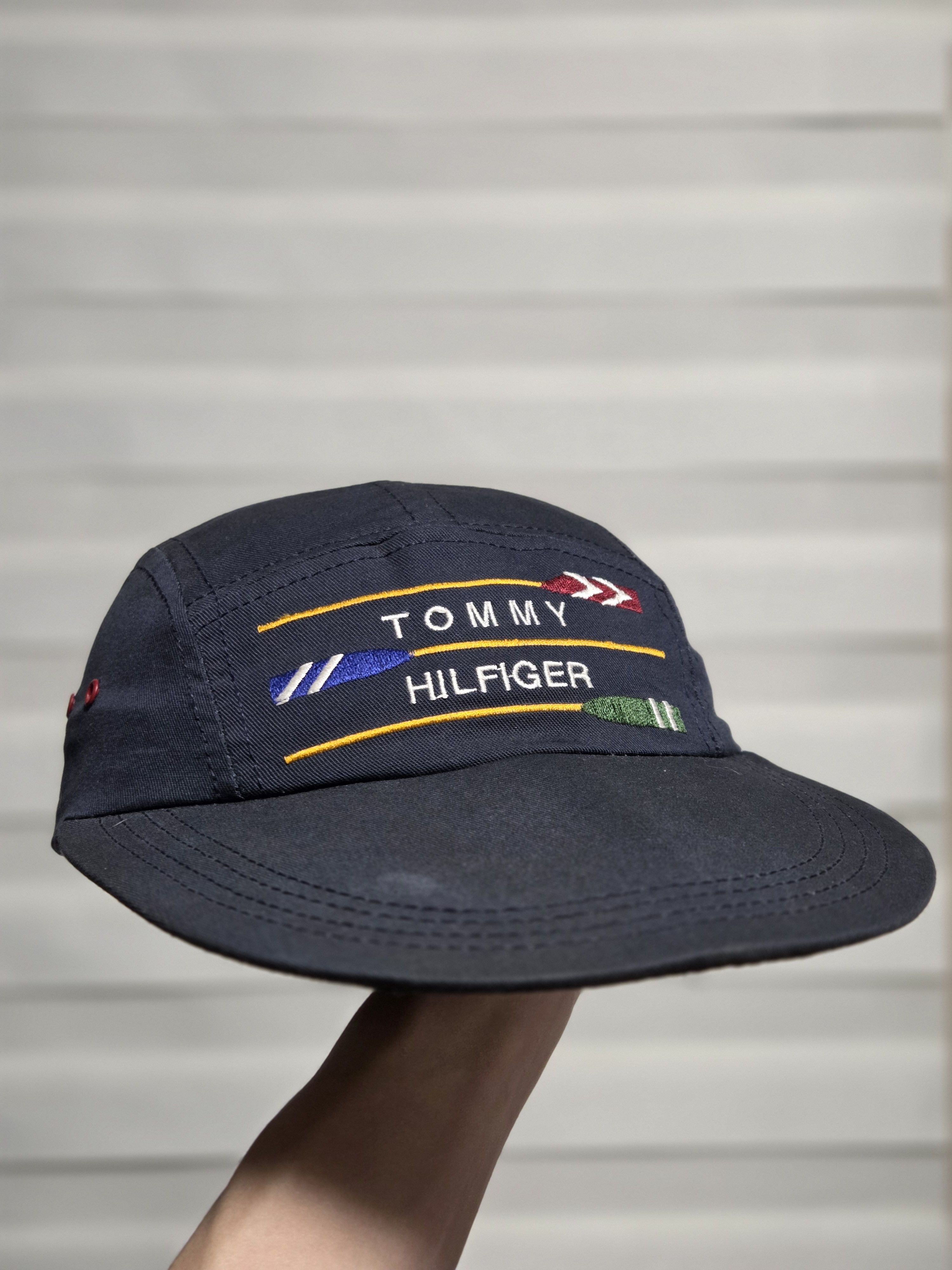 Tommy Hilfiger VTG MADE IN USA Tommy Hilfiger Oars Embroidered Long Bil Hat Size ONE SIZE - 3 Thumbnail